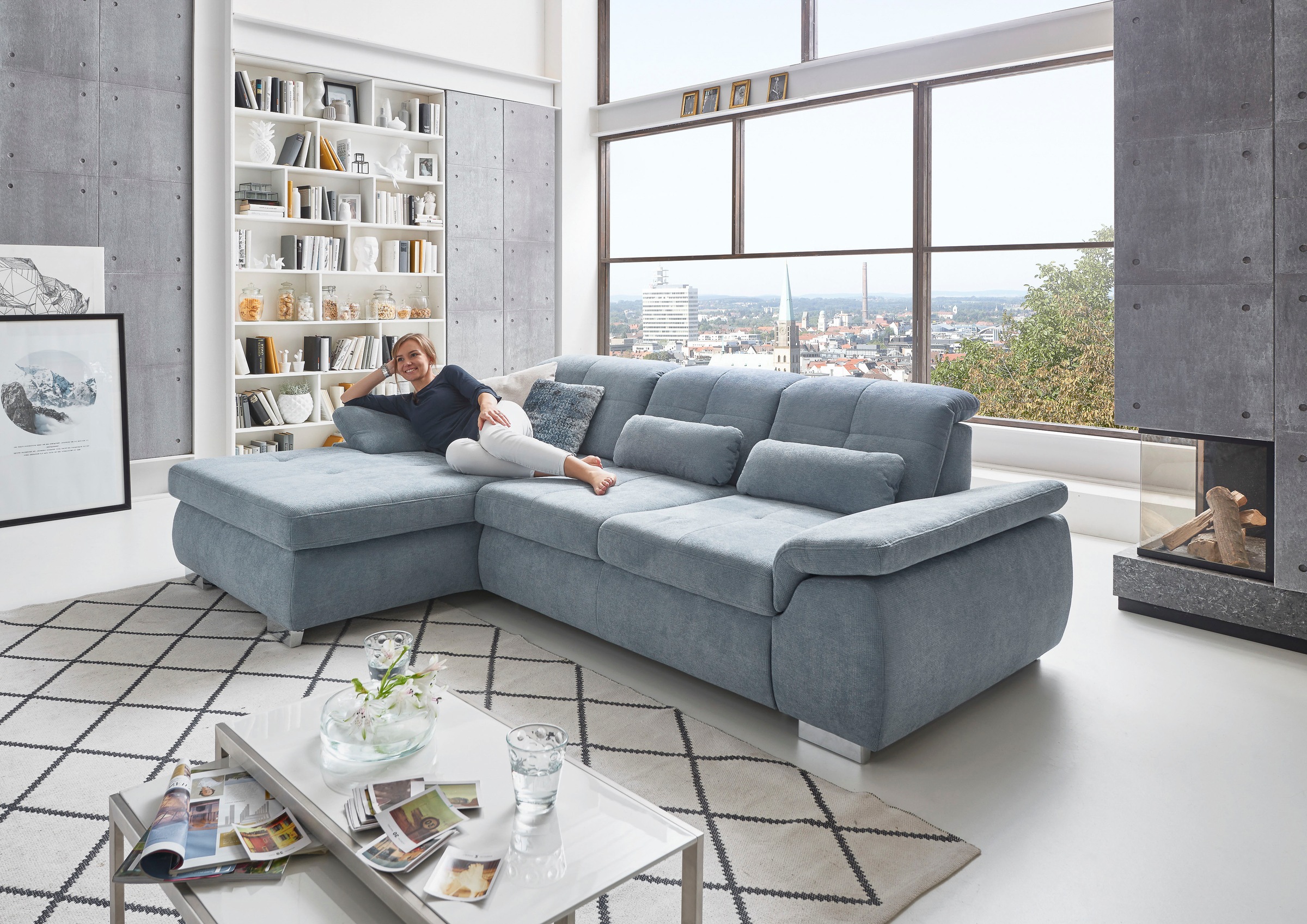 Die PlanBar Ecksofa »MP-IN16037 L-Form mit Kaltschaum-Polsterung«, mit Sitz günstig online kaufen