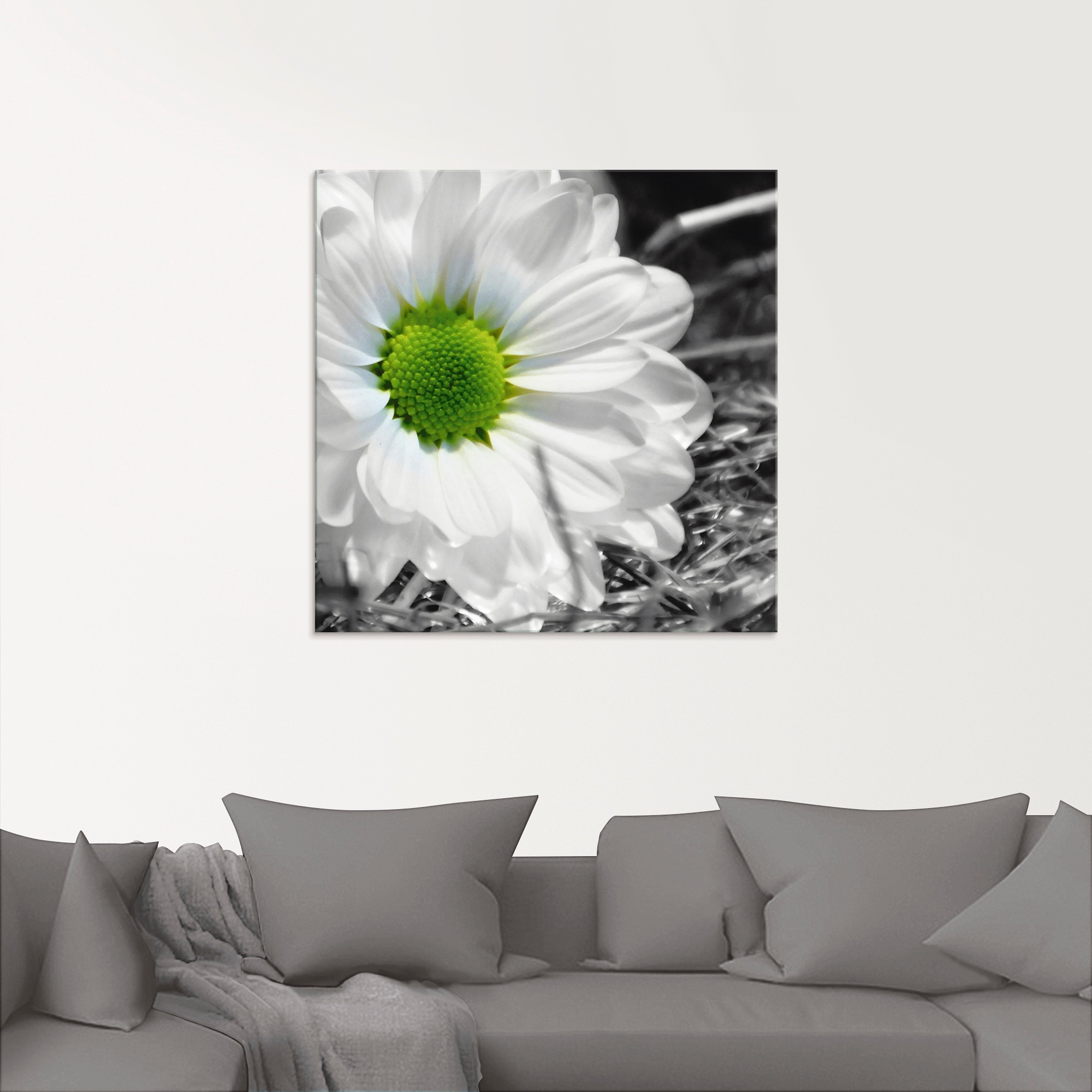 Artland Glasbild »Weiße Blume«, Blumen, (1 St.), in verschiedenen Größen