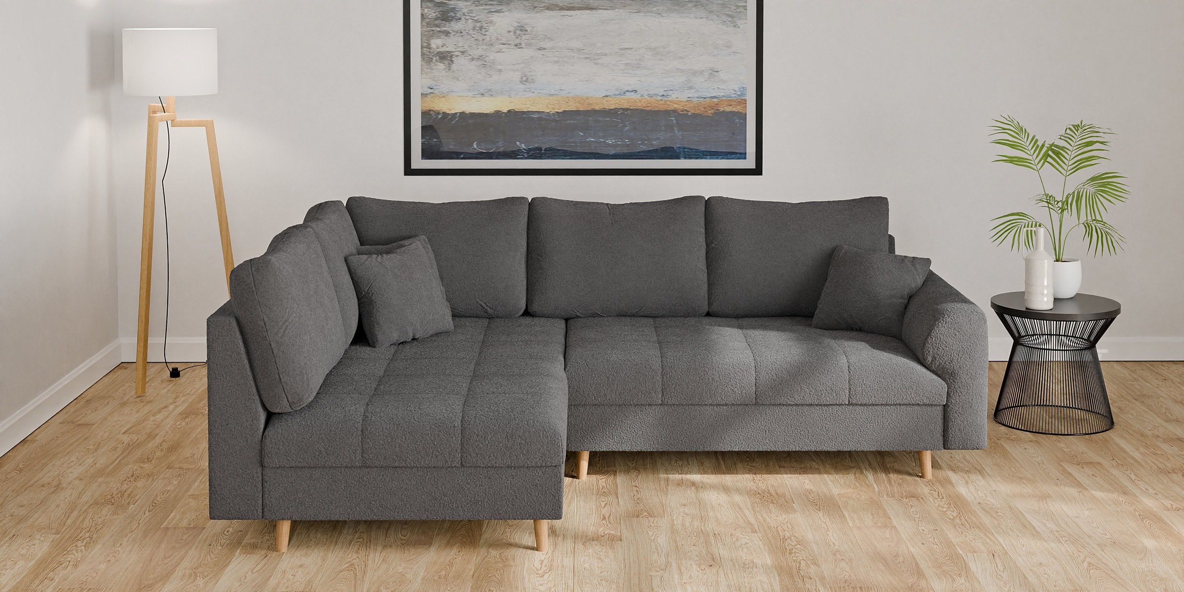 Home affaire Ecksofa »CHARRE L-Form mit Ottomane, Maße B/T/H: 231/161/81 cm günstig online kaufen