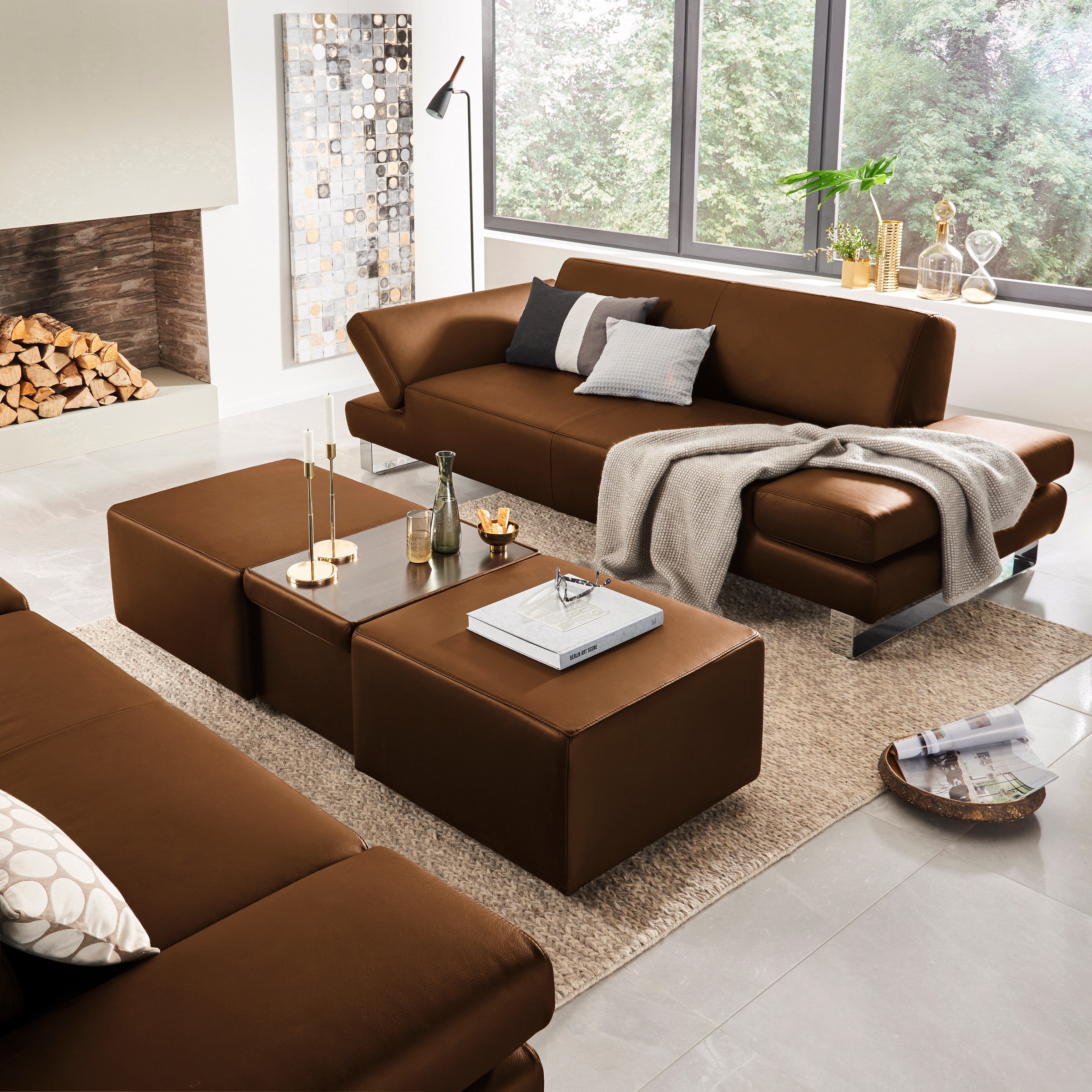 W.SCHILLIG 3-Sitzer »taboo Designsofa mit hohem Sitzkomfort«, mit Übertiefe, inklusive Armlehnenverstellung