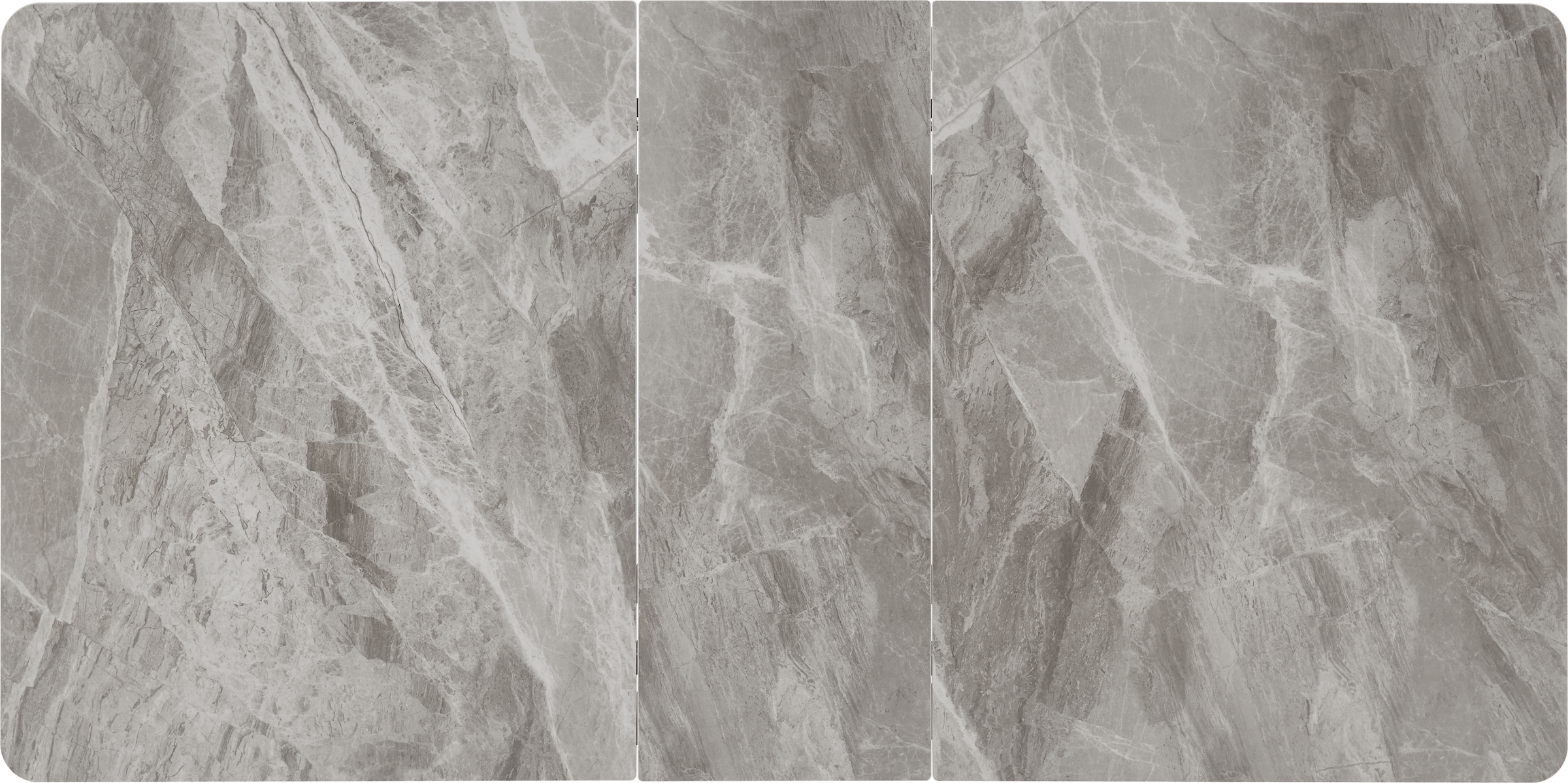 OTTO home Essgruppe »Stevian« Set, Ausziehbarer Esstisch + 4 Stühle, 5 Stk. tlg. Holz, Strukturstoffbezug, Freischwingerstühle, gesteppten Bänken