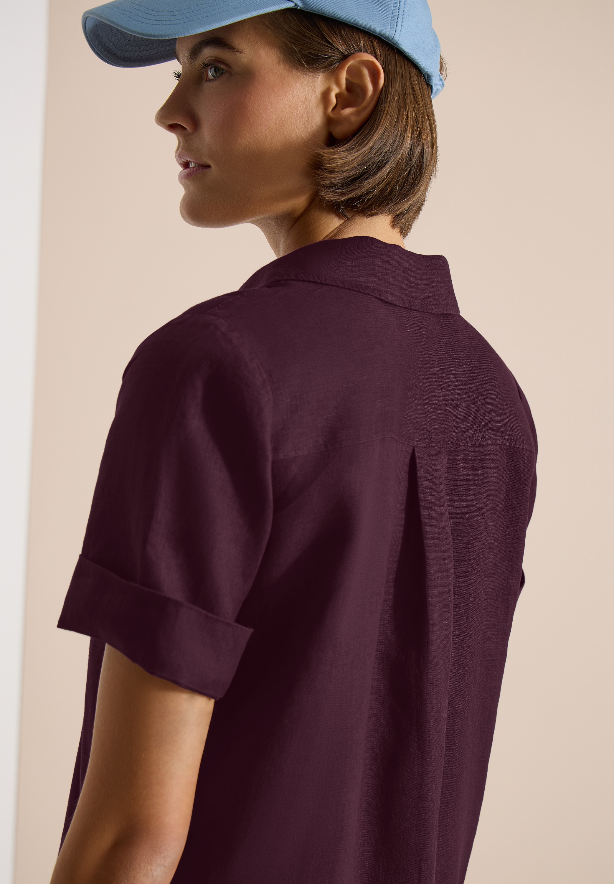 Cecil Blusenkleid Eingrifftaschen Sommerkleid aus Leinen