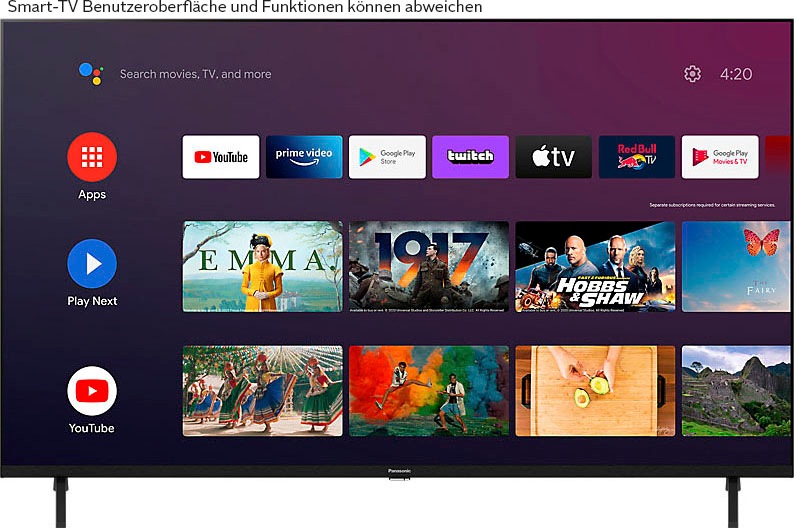 Panasonic LED-Fernseher »TX-50LXW834«, 4K Ultra HD, Smart-TV-Android TV