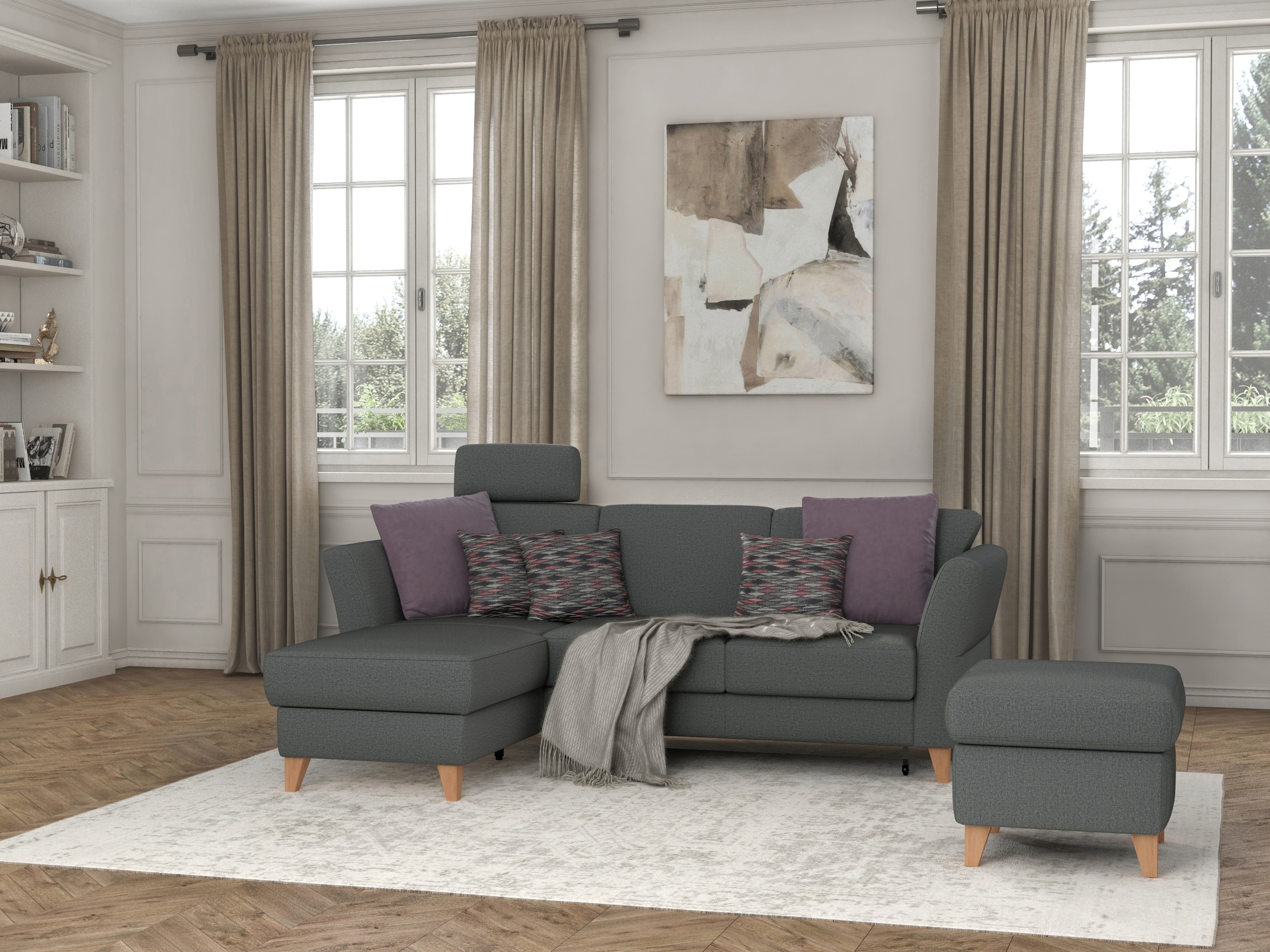 sit&more Stauraumhocker »Visby«, Stauraum, auch erhältlich mit Wasser zu reinigendem "Soft clean" Bezug