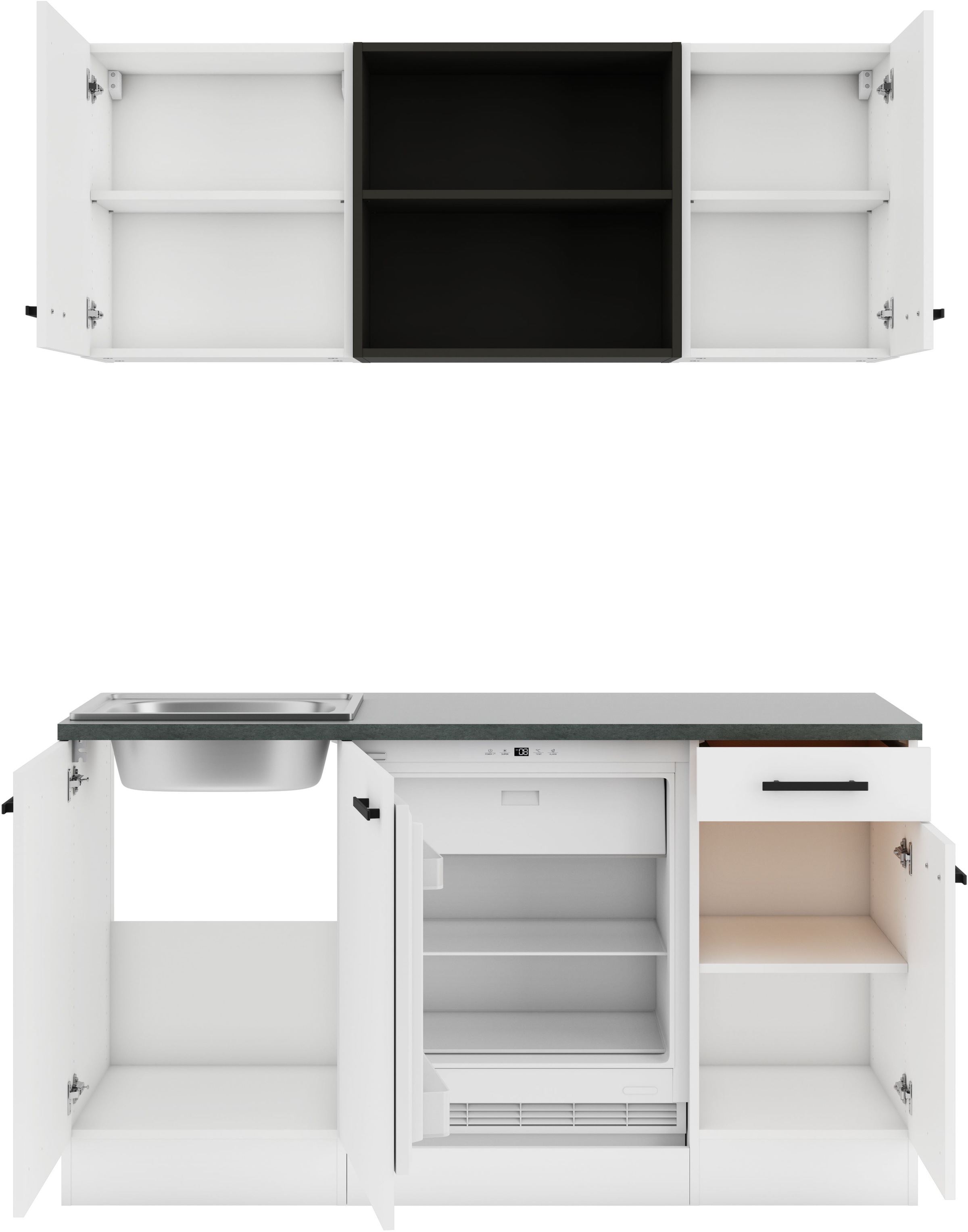 OPTIFIT Pantryküche »Palma«, Breite 150 cm, wahlweise mit Unterbaukühlschrank oder Kochfeld