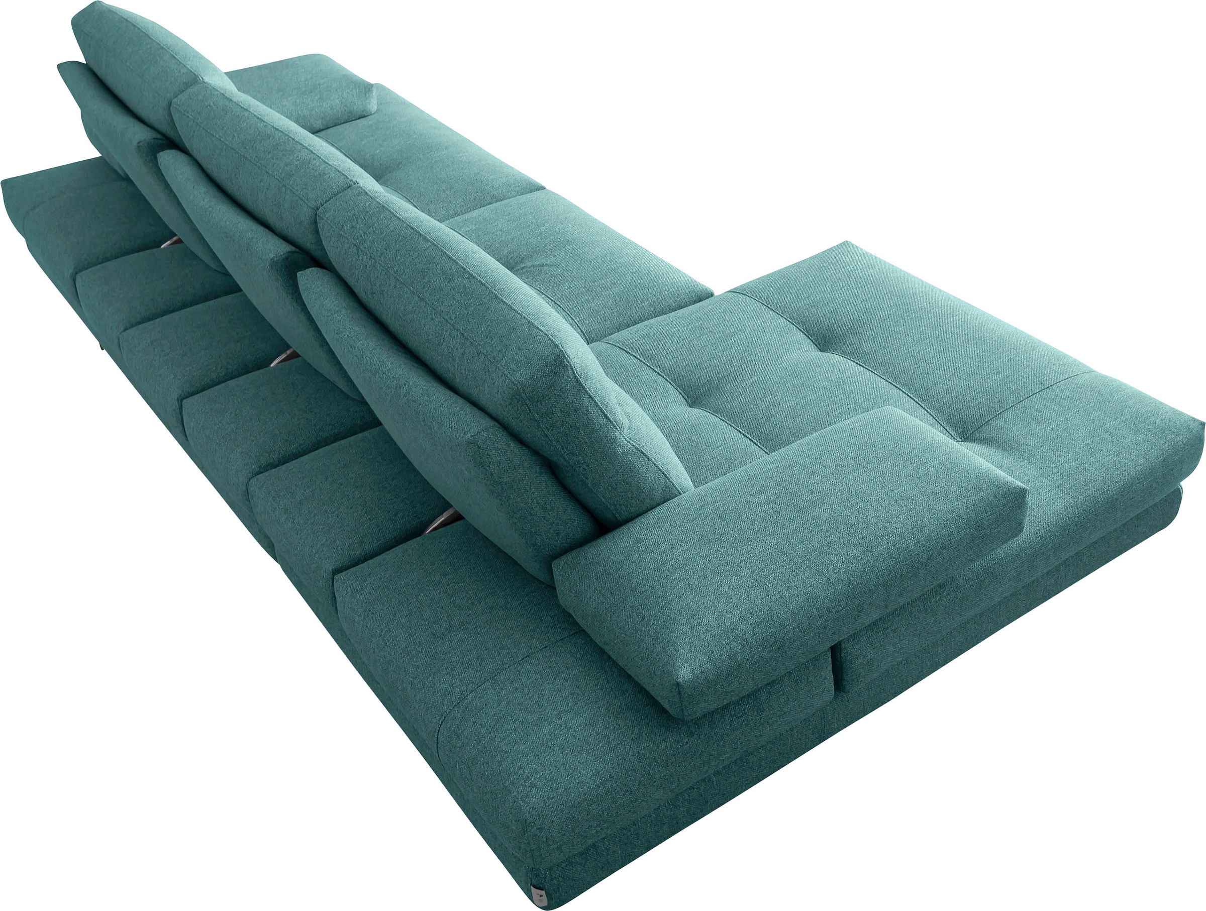 CALIA ITALIA Ecksofa »Toby Wing, L-Form, Designsofa mit sensationellem Sitzkomfort«, inklusive Sitztiefenverstellung, Füße in chrom glänzend