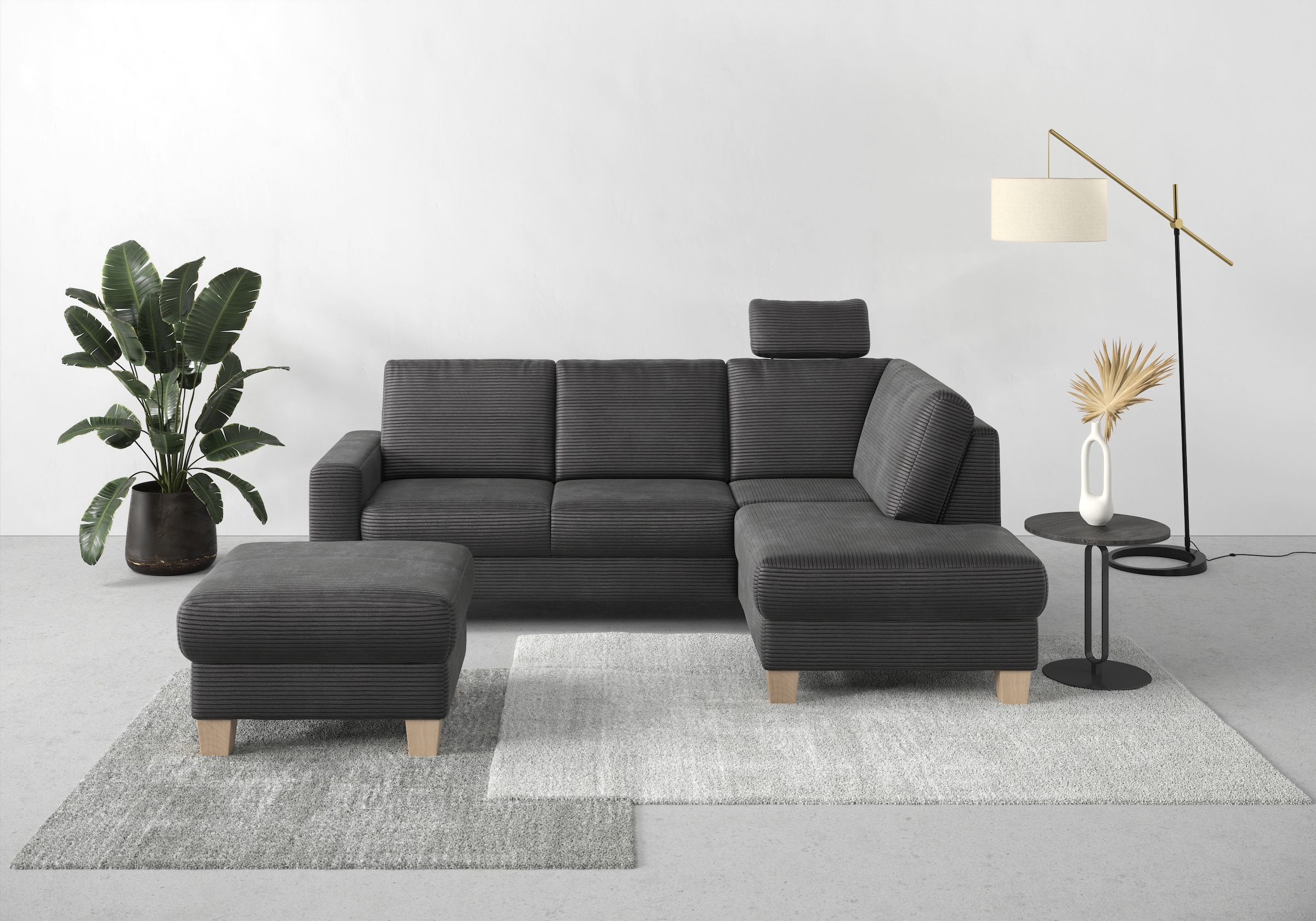 Home affaire Ecksofa »Summer L-Form«, mit Ottomane, wahlweise mit Bettfunkt günstig online kaufen
