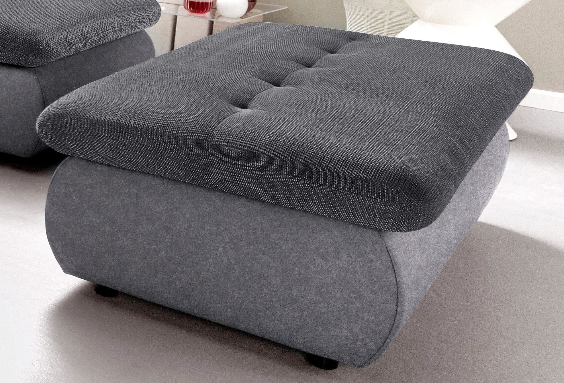 TRENDMANUFAKTUR Hocker, mit Stauraumfach