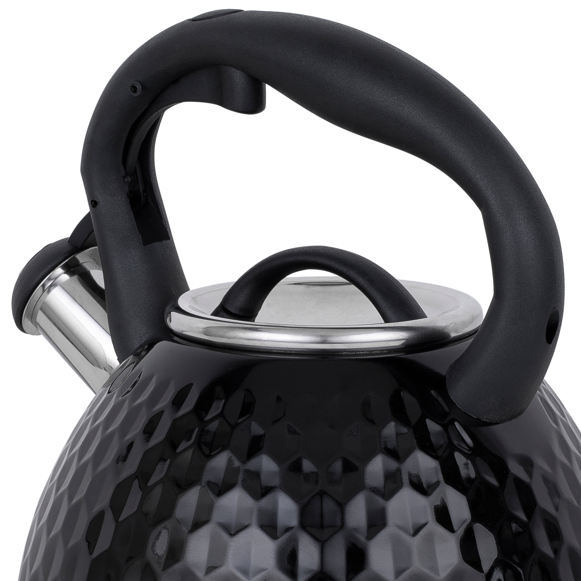 RESTO Kitchenware Wasserkessel »Aries, Flötenkessel 2,7 l, mit 3D-Design, im Geschenkkarton«, Edelstahl, (1 tlg.), mit ergonomischem, wärmeableitenden Bakelit-Griff