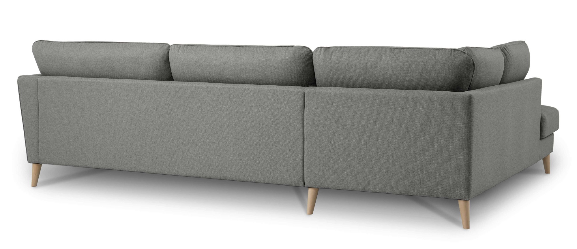 Home affaire Ecksofa »MARSEILLE 278/202 cm, L-Form, Ottom. rechts/links, verschiedene Bezüge«, Massivholzbeine Eiche, Landhausstil, Wellenunterfederung