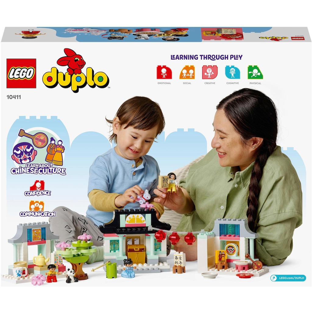 LEGO® Konstruktionsspielsteine »Lerne etwas über die chinesische Kultur (10411), LEGO® DUPLO Town«, (124 St.)