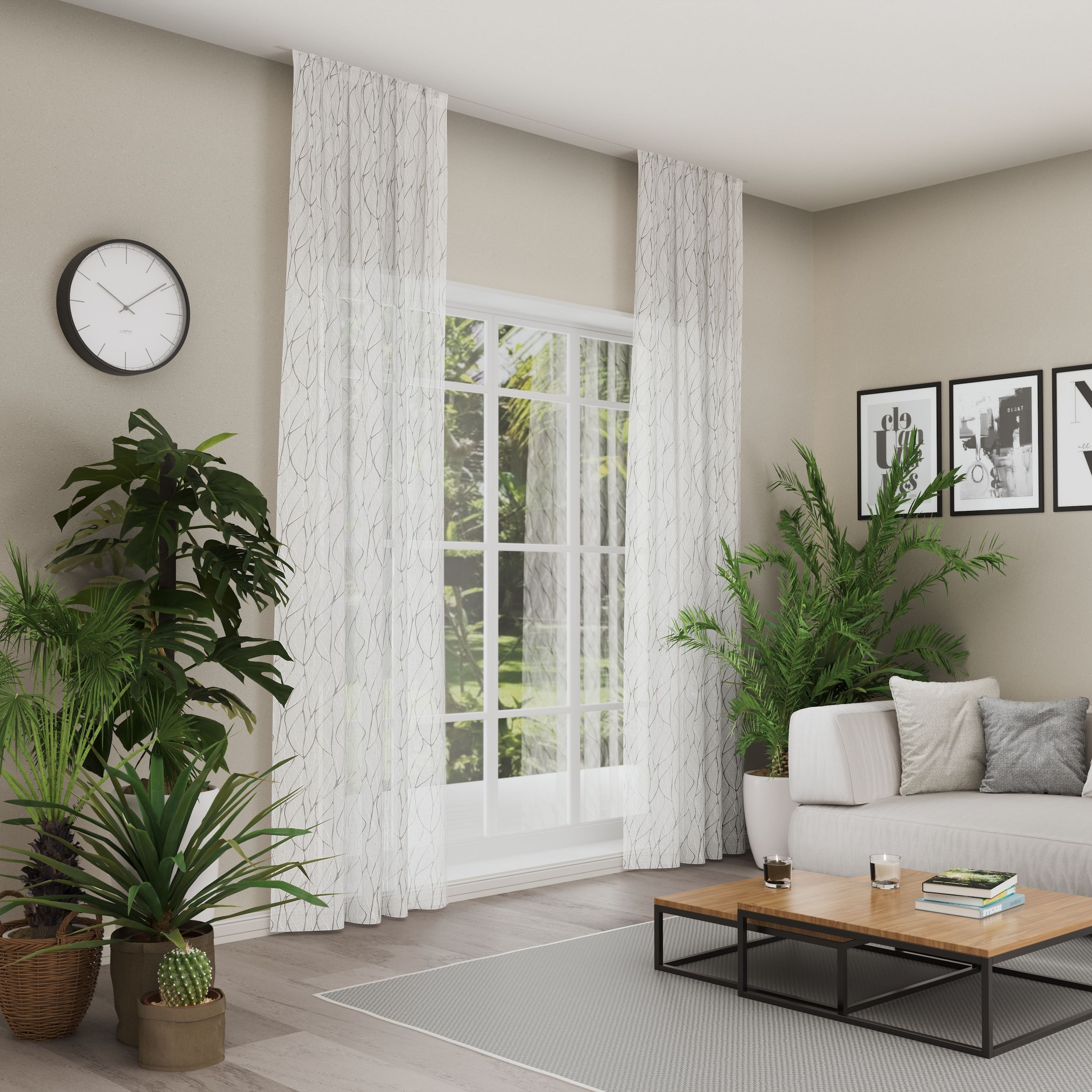 Neutex for you! Vorhang »LISKA« Multifunktionsband 1 Stk. tlg. Moderner Dru günstig online kaufen