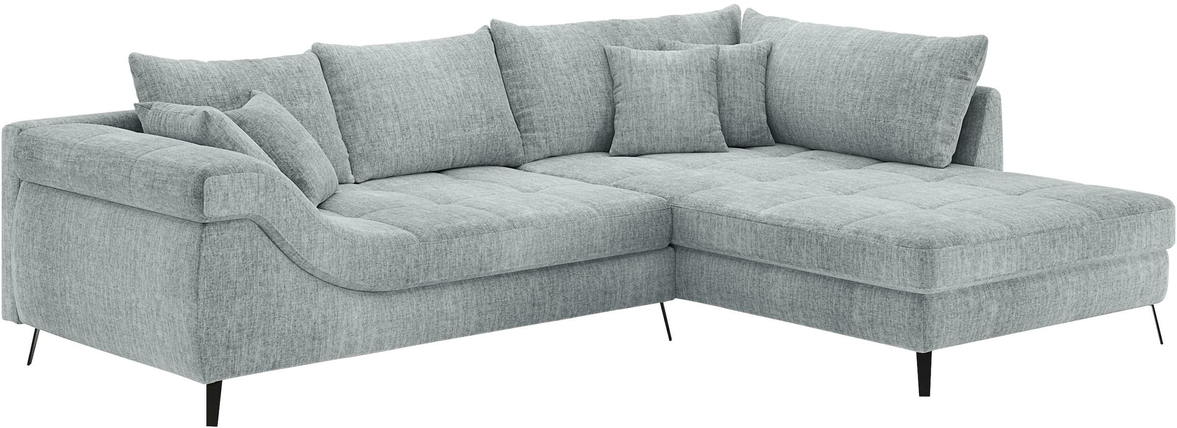 Mr. Couch Ecksofa »Portofino L-Form«, 4 Bezugsqualitäten, 13,5 cm hohe Meta günstig online kaufen
