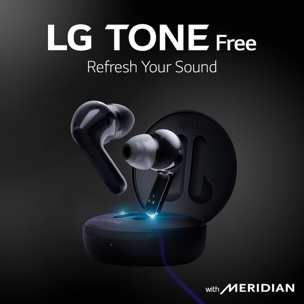 LG In-Ear-Kopfhörer »TONE Free FN6«, Bluetooth, True Wireless-Echo Noise Cancellation (ENC)-Noise-Reduction, MERIDIAN-Sound