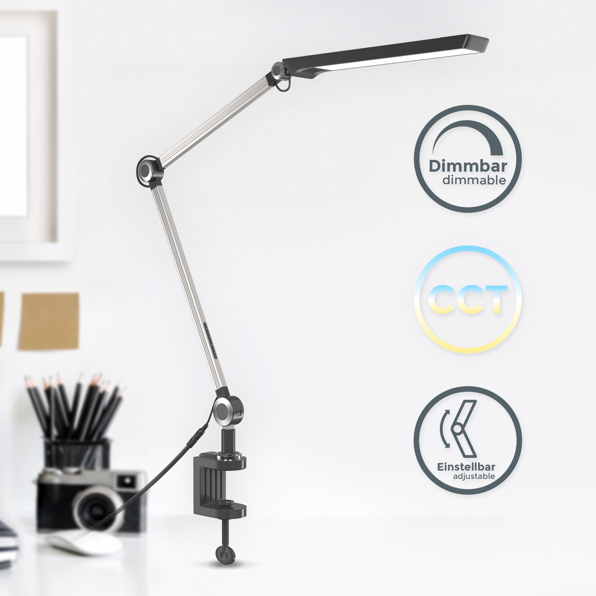 B.K.Licht Klemmleuchte, 1 flammig, Leuchtmittel LED-Modul   LED fest integr günstig online kaufen