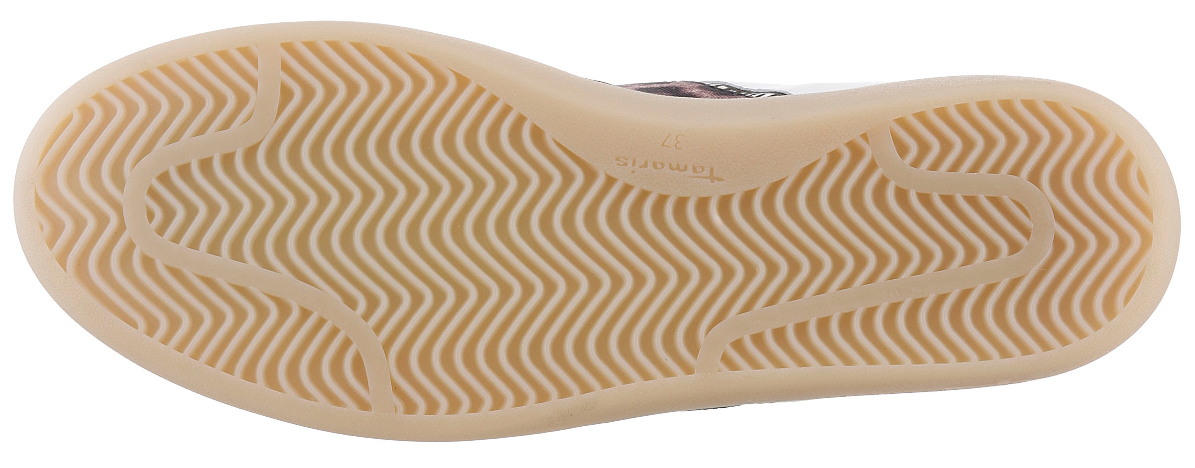 Tamaris Plateausneaker, Freizeitschuh, Halbschuh, Schnürschuh mit Glitter an der Ferse
