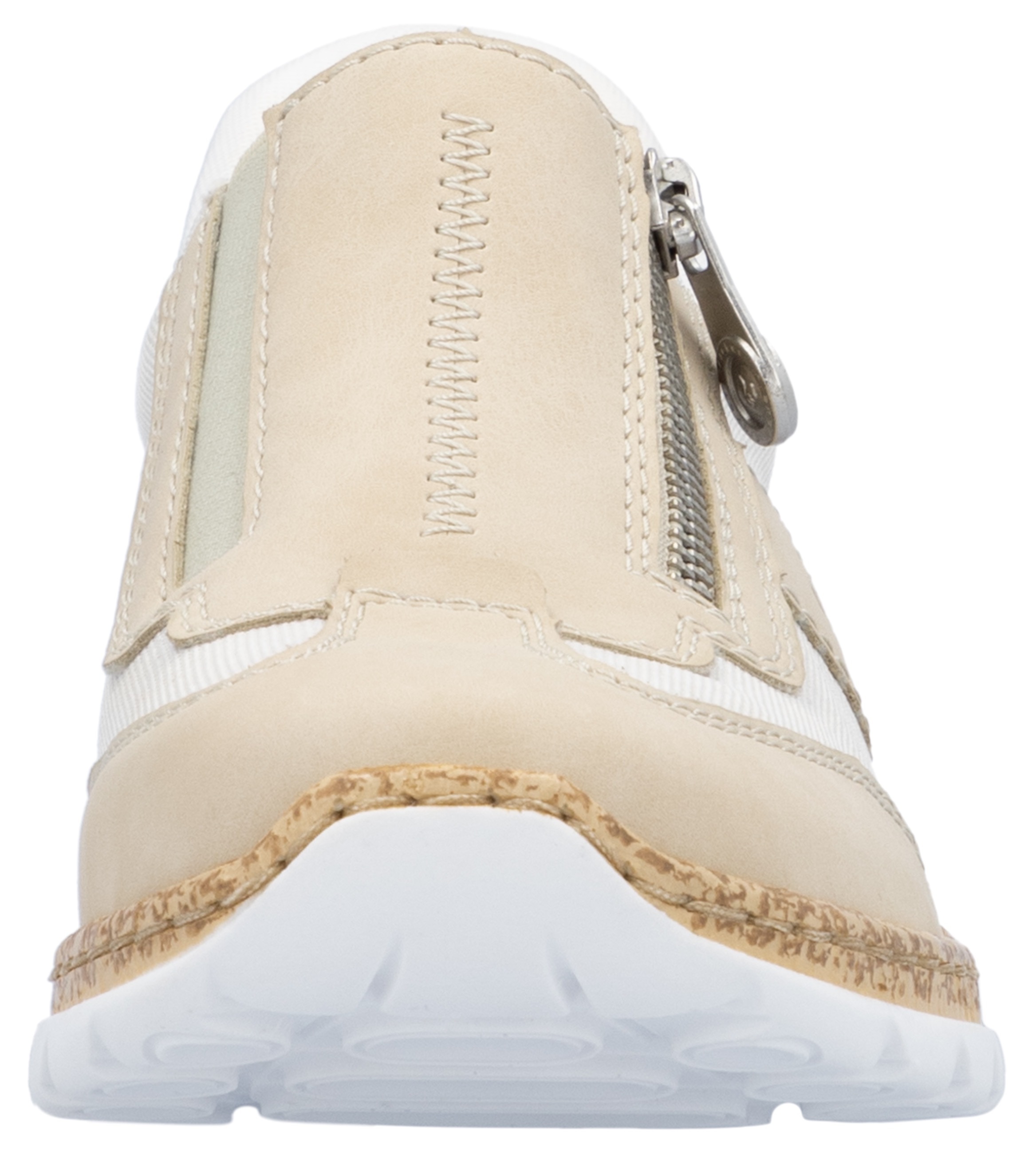 Rieker Slip-On Sneaker, Halbschuh, Freizeitschuh, mit Reißverschluss und MemoSoft-Innensohle