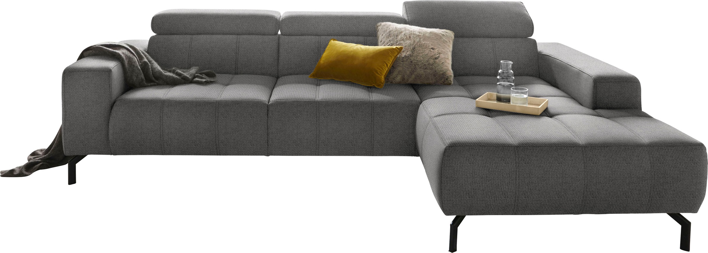 DOMO collection Ecksofa »Cunelli tolle Sitznähte als Designelement, fester günstig online kaufen
