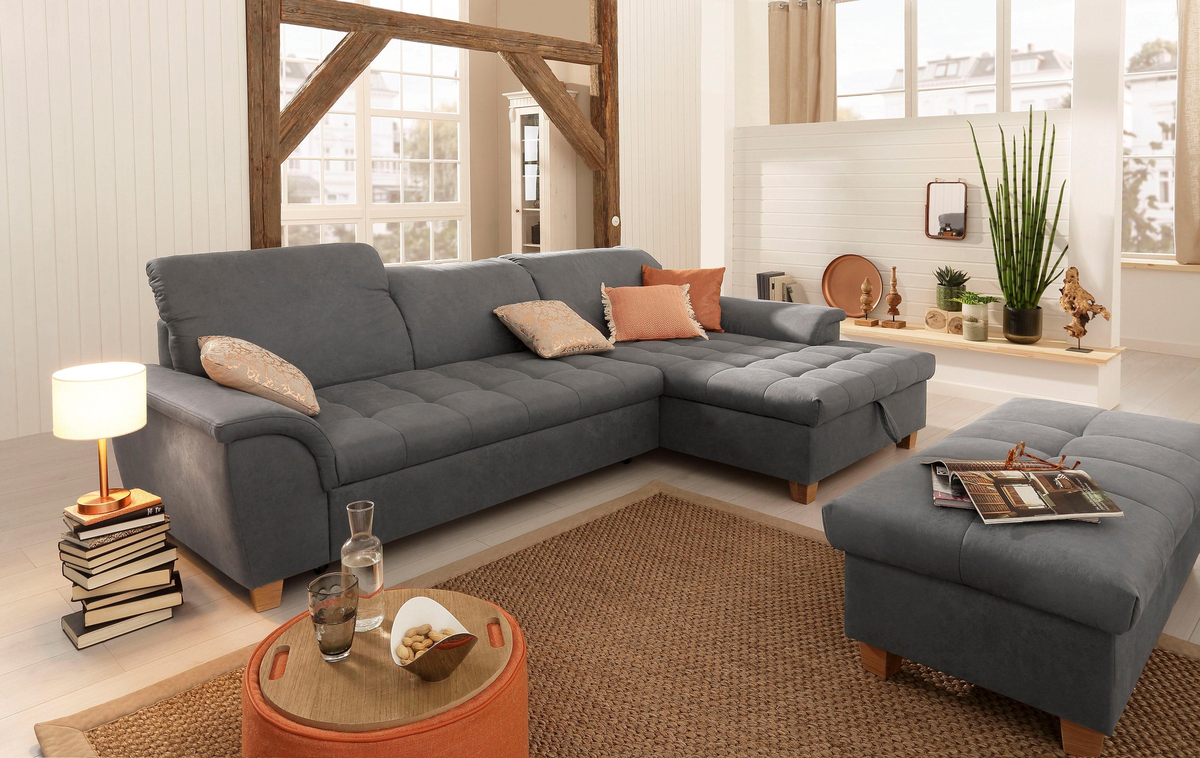 Home affaire Ecksofa »Lyla fester Sitzkomfort, bequeme Armlehnen, Breite 27 günstig online kaufen