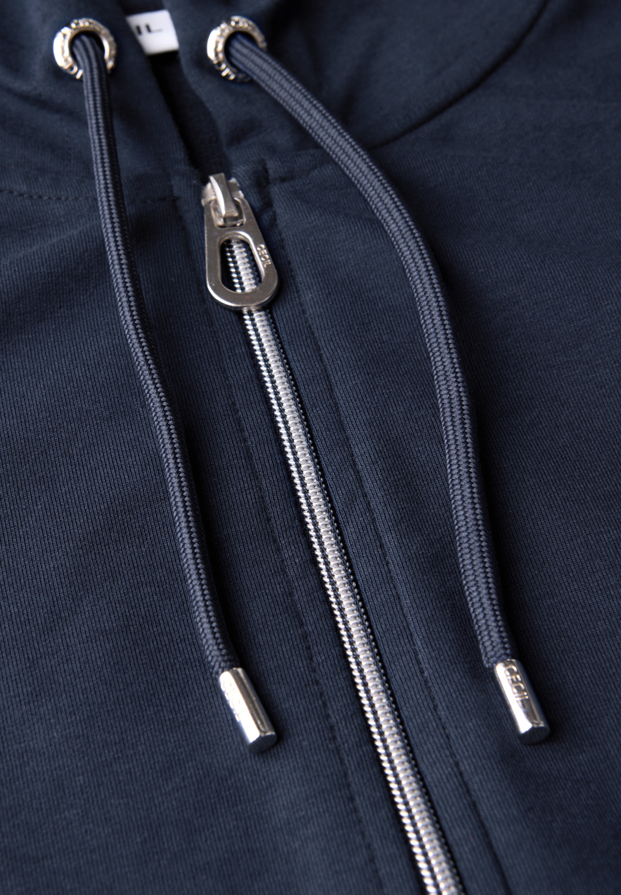Cecil Kapuzensweatjacke, kurzarm, mit Kordelzug