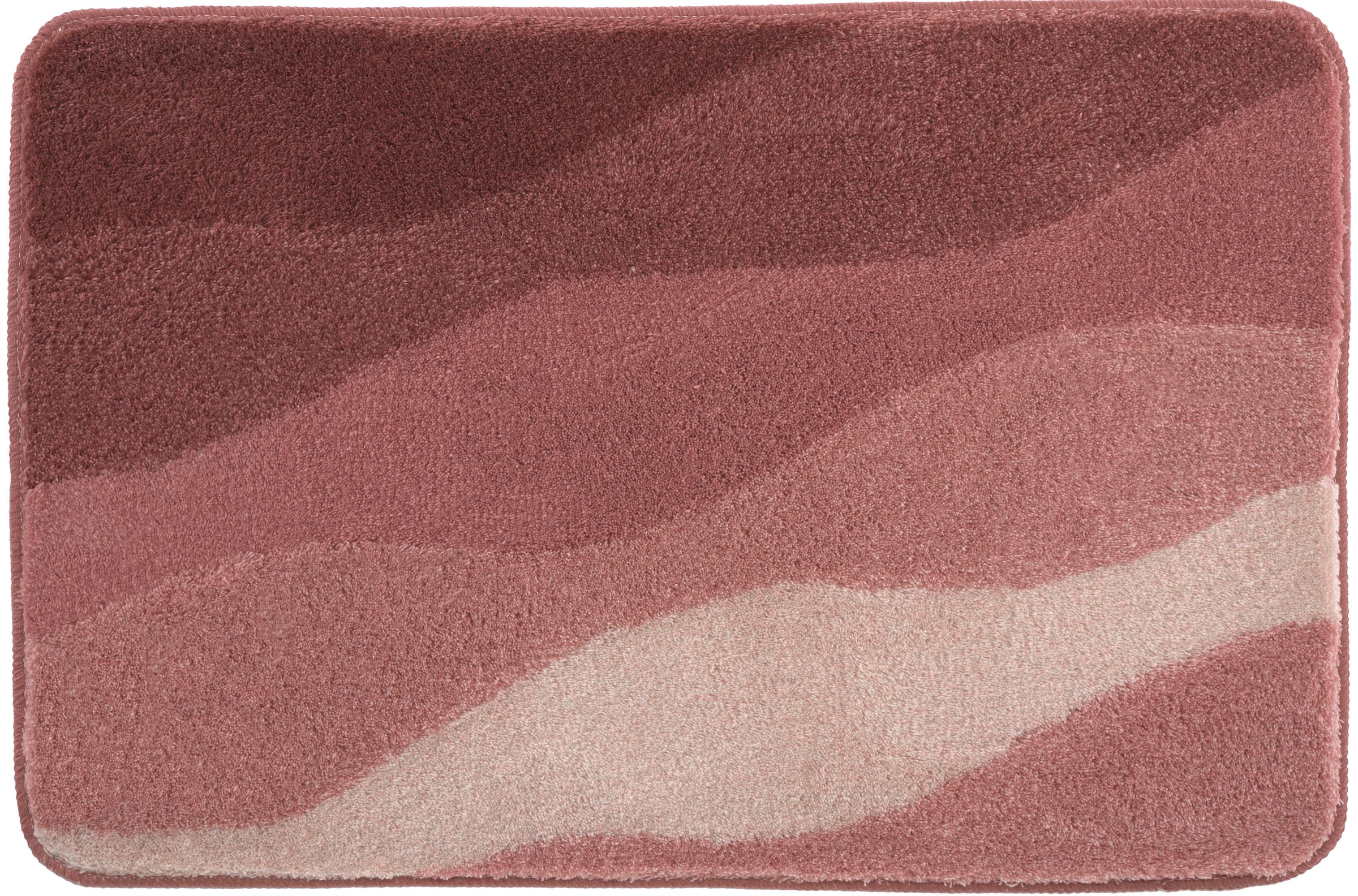 Kleine Wolke Badematte »Malena«, rutschhemmend beschichtet, fußbodenheizungsgeeignet, Badteppich, modernes Wellen Design, Farbverlauf, waschbar