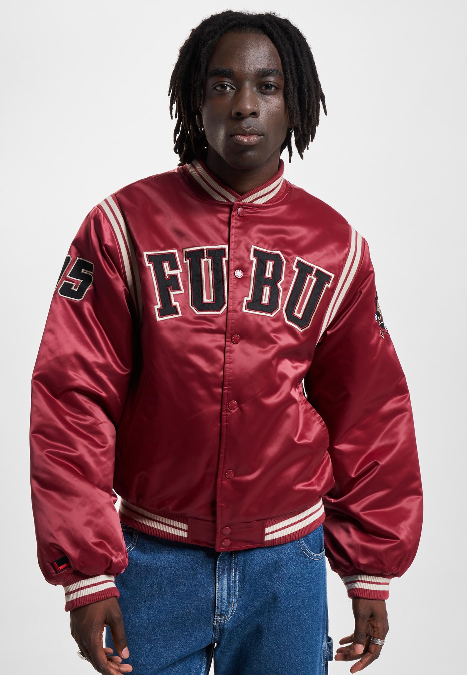 Fubu Bomberjacke »Fubu Herren FM233-001-2 FUBU College Satin Varsity Jacket« 1 Stk. tlg. ohne Kapuze