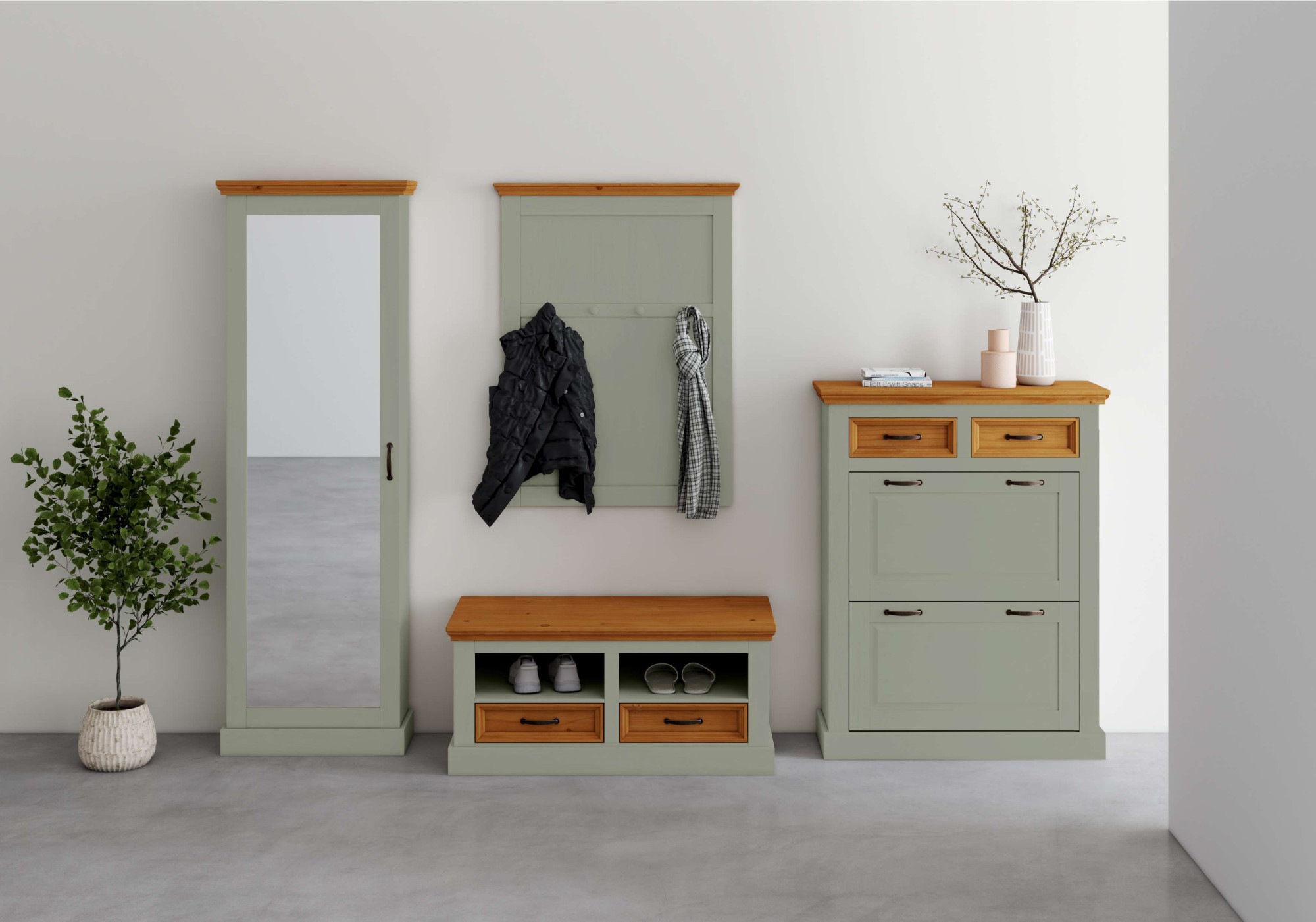 Home affaire Schuhschrank "Selma" mit Spiegeltür u. 6 Schuhreihen, Breite 6 günstig online kaufen