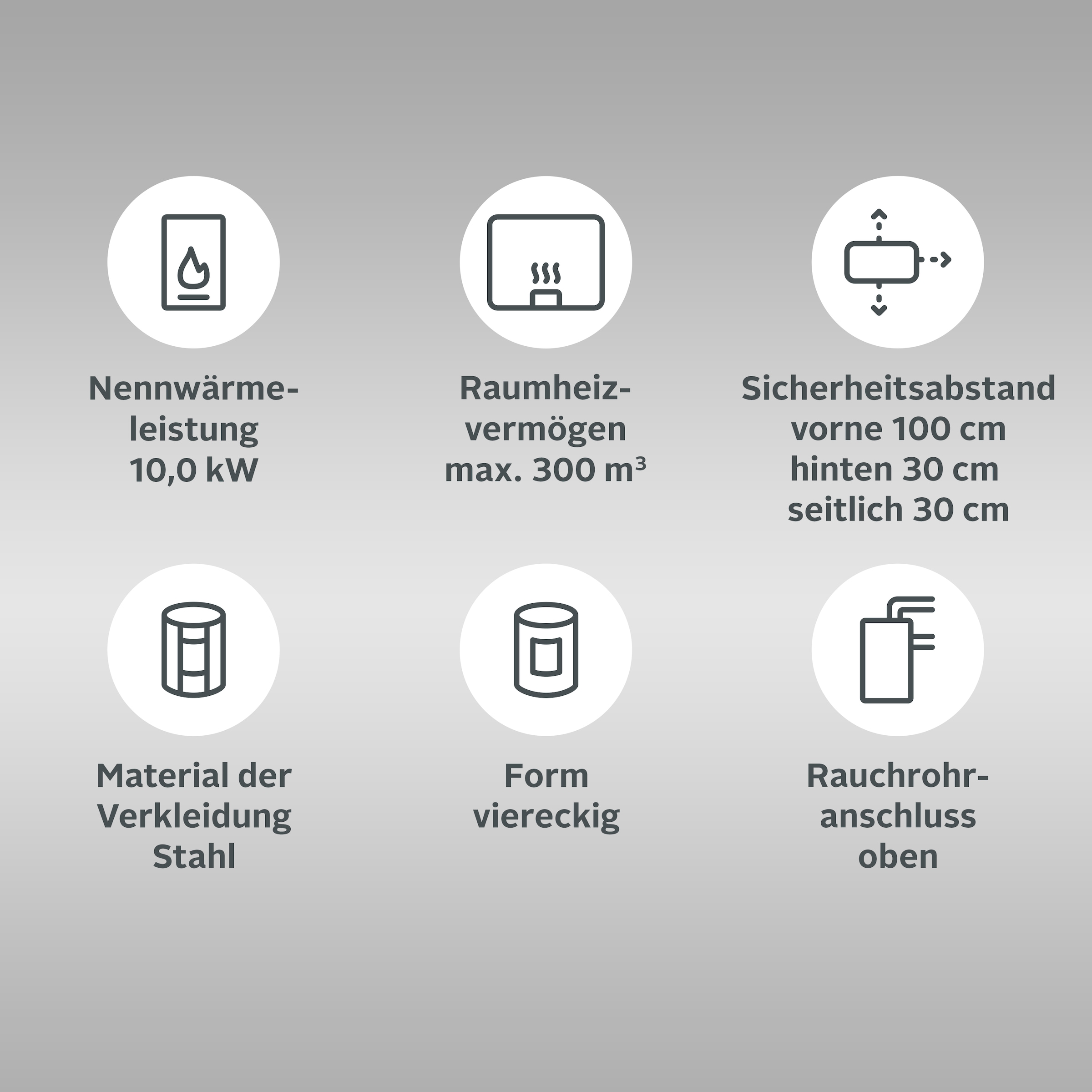 Heathus Kaminofen »»H 58« mit Holzfach«, Hohe Feuerung, 82% Wirkungsgrad, effizient