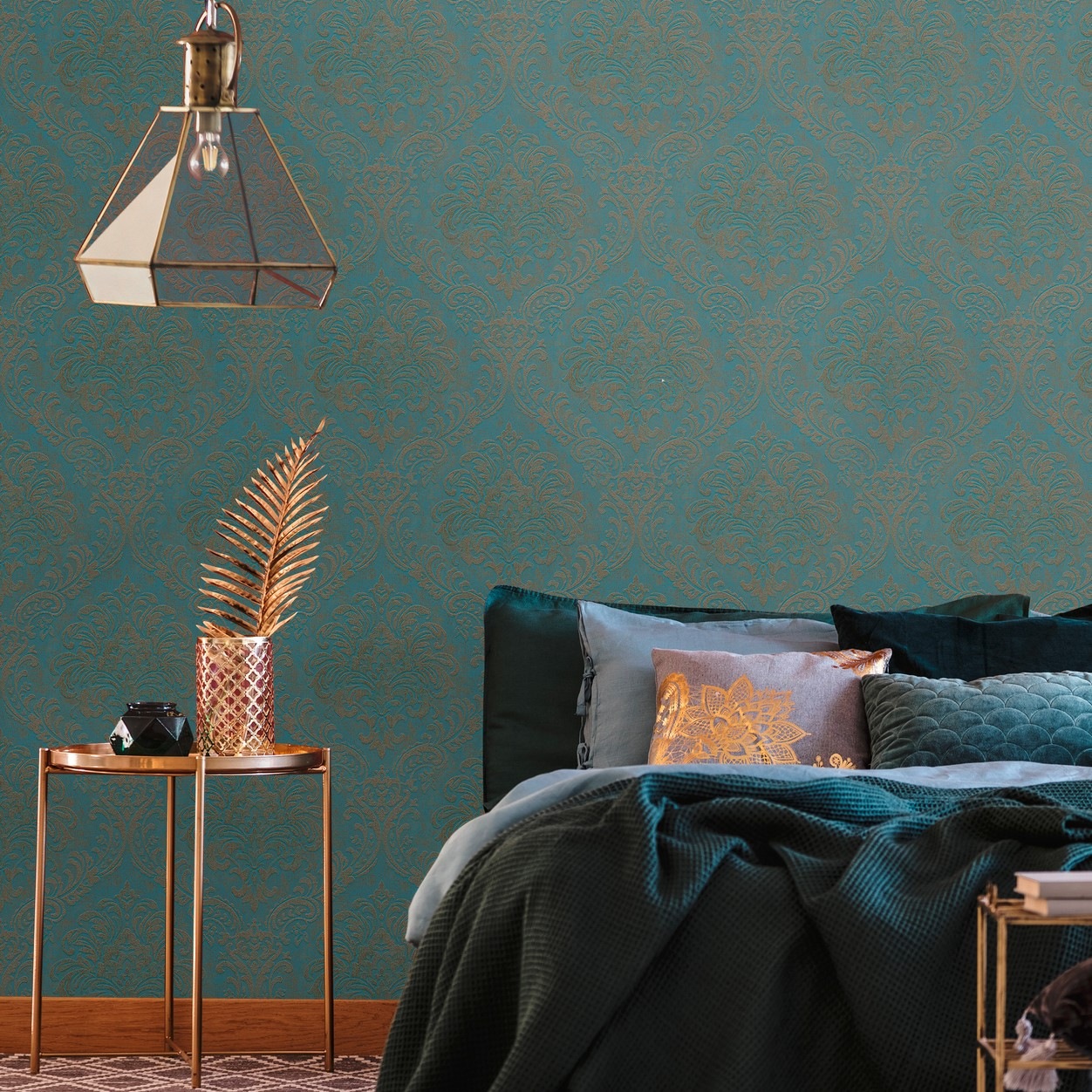 living walls Vliestapete »Metropolitan Stories. Travel Styles. Ornament-Tapete«, metallic-Metall-Effekte-gemustert, Tapete Klassisch Elegant Barock Vintage-Optik Shabby Chic Tapeten Flur