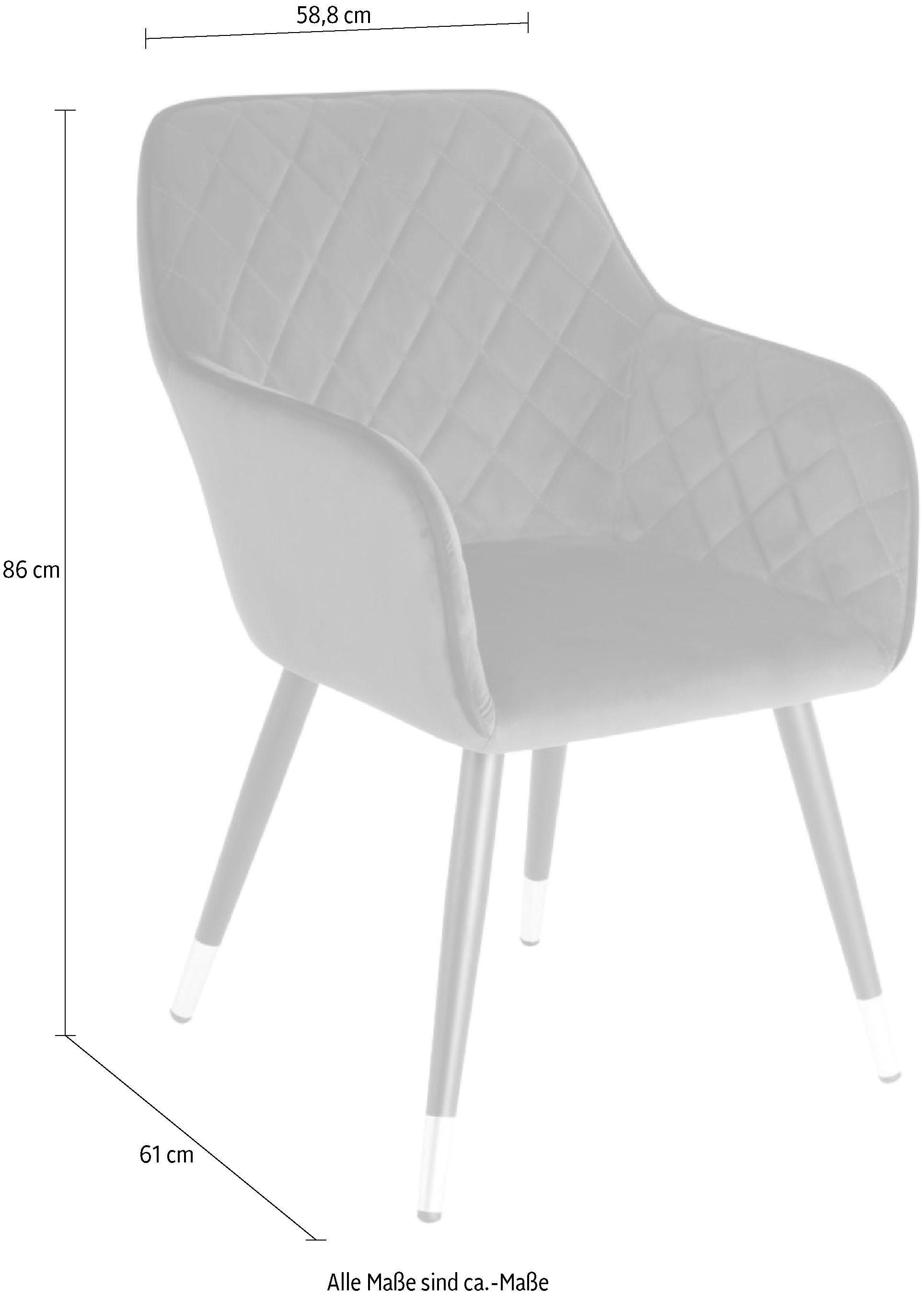 Kayoom Stuhl »Amino 625, stilvoller Design-Stuhl,samtweicher Bezug aus Velvet-Stoff« () 1 Stk.samtweicher Bezug, elegant, glamourös, elegante Optik