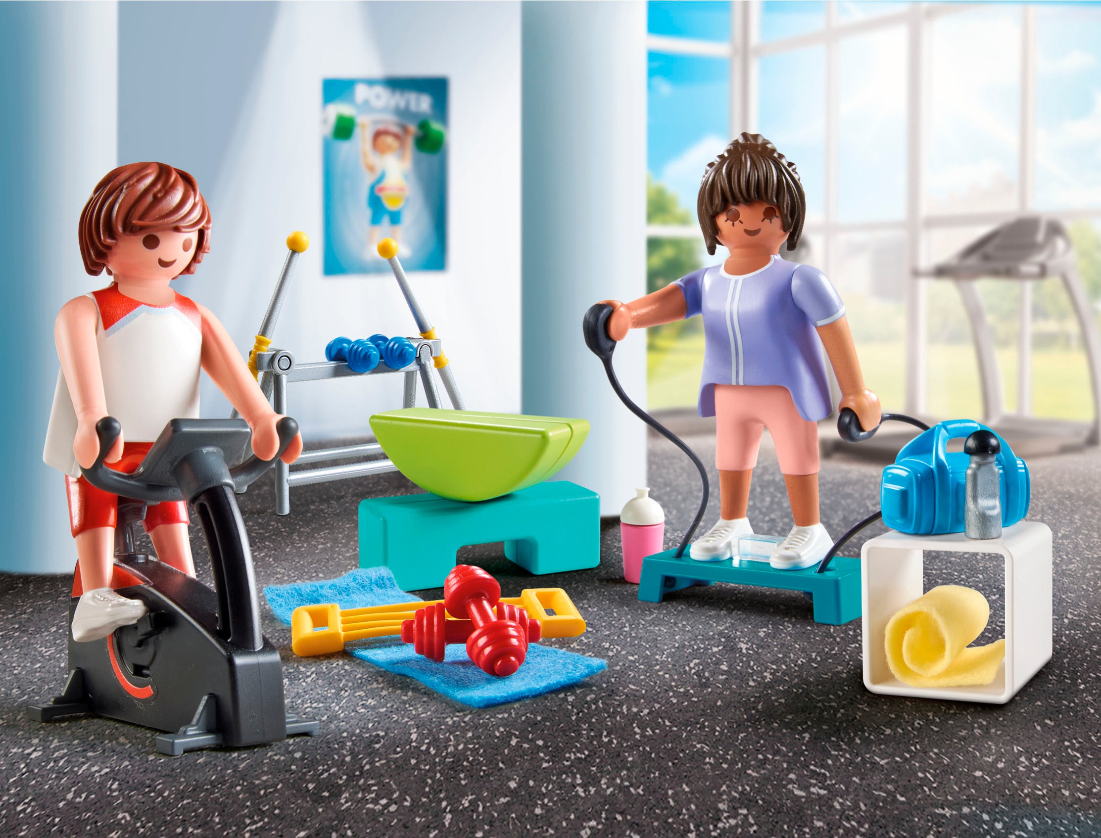Playmobil® Konstruktions-Spielset »Fitnesstraining (71806), Playmobil My Life«, (32 St.), Made in Europe