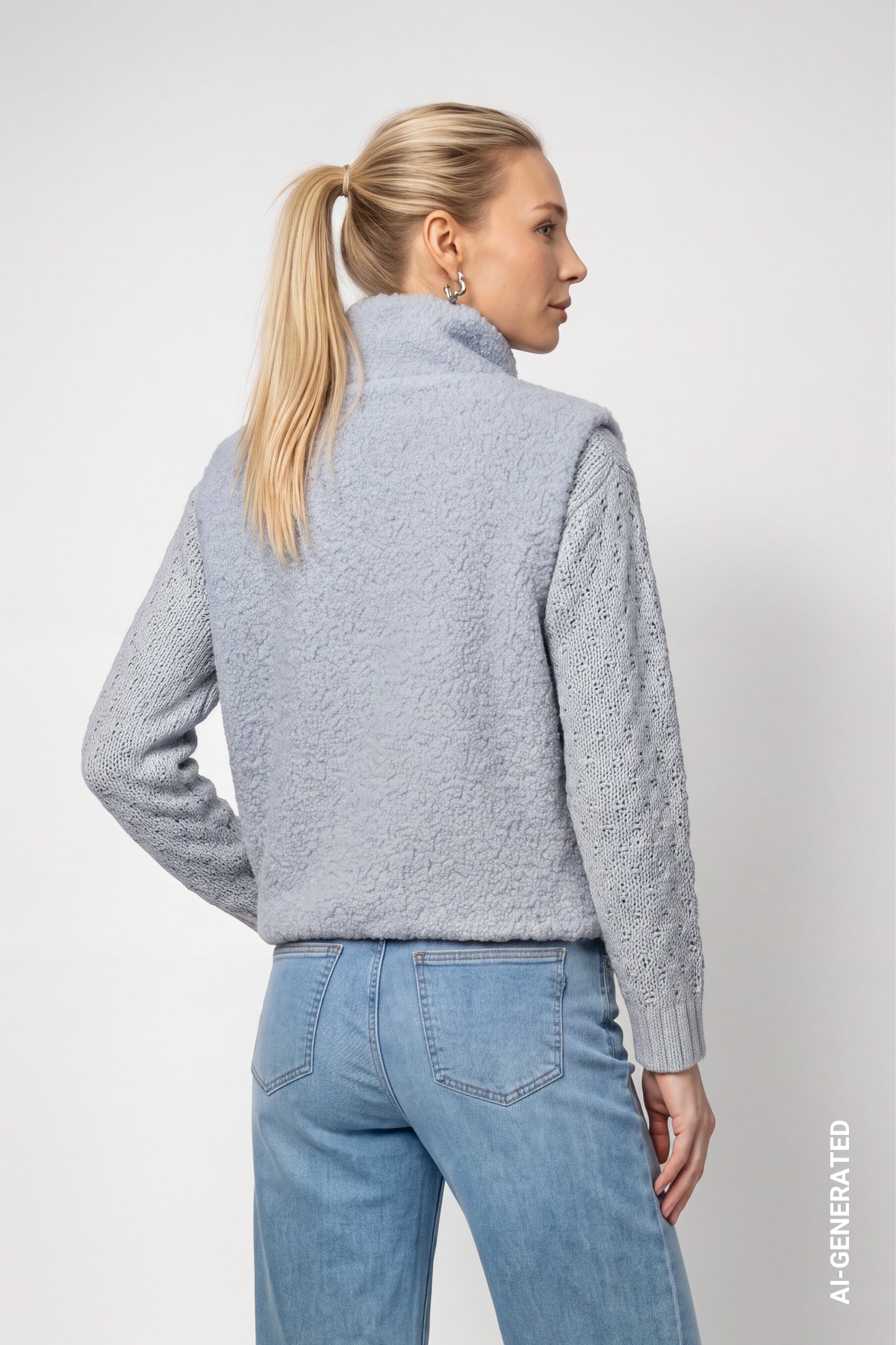 Monari Fellimitatweste »Weste Teddy« Regular fit mit Stehkragen