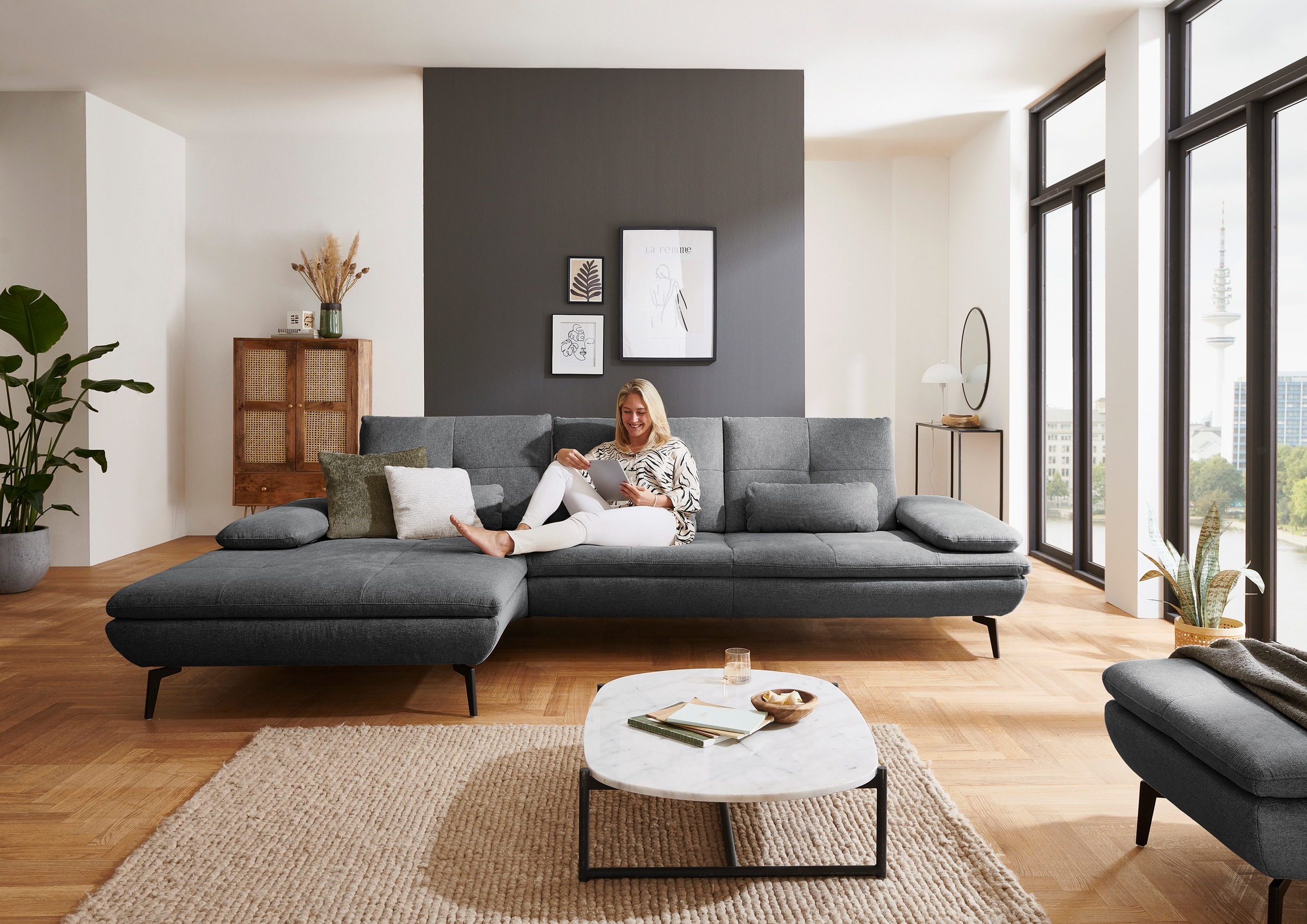 Die PlanBar Ecksofa »MP-IN23002 L-Form« wahlweise mit Armteil- und Sitztief günstig online kaufen