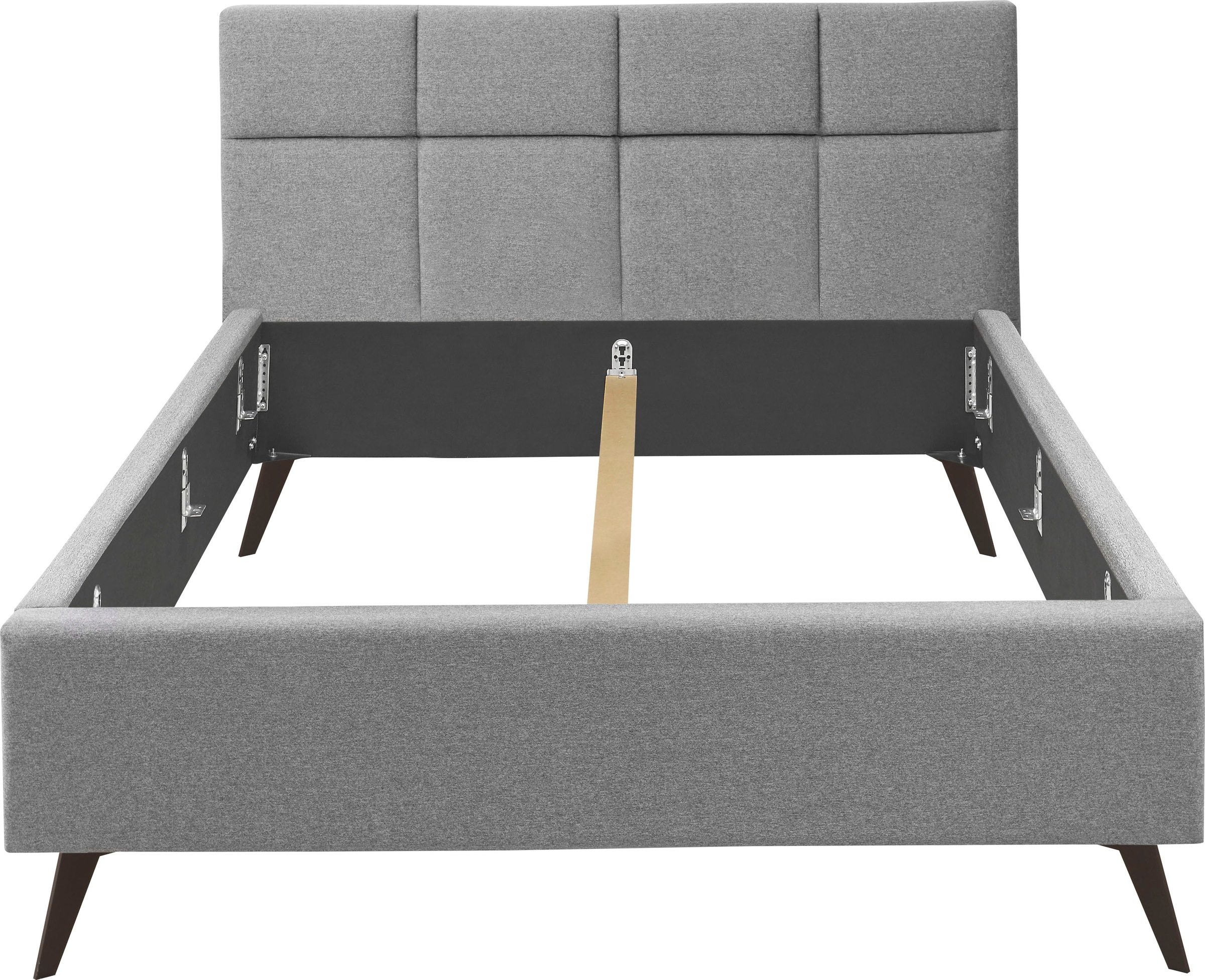 set one by Musterring Polsterbett »Cary« wahlweise mit Matratze und Lattenrost, Füße Metall schwarz