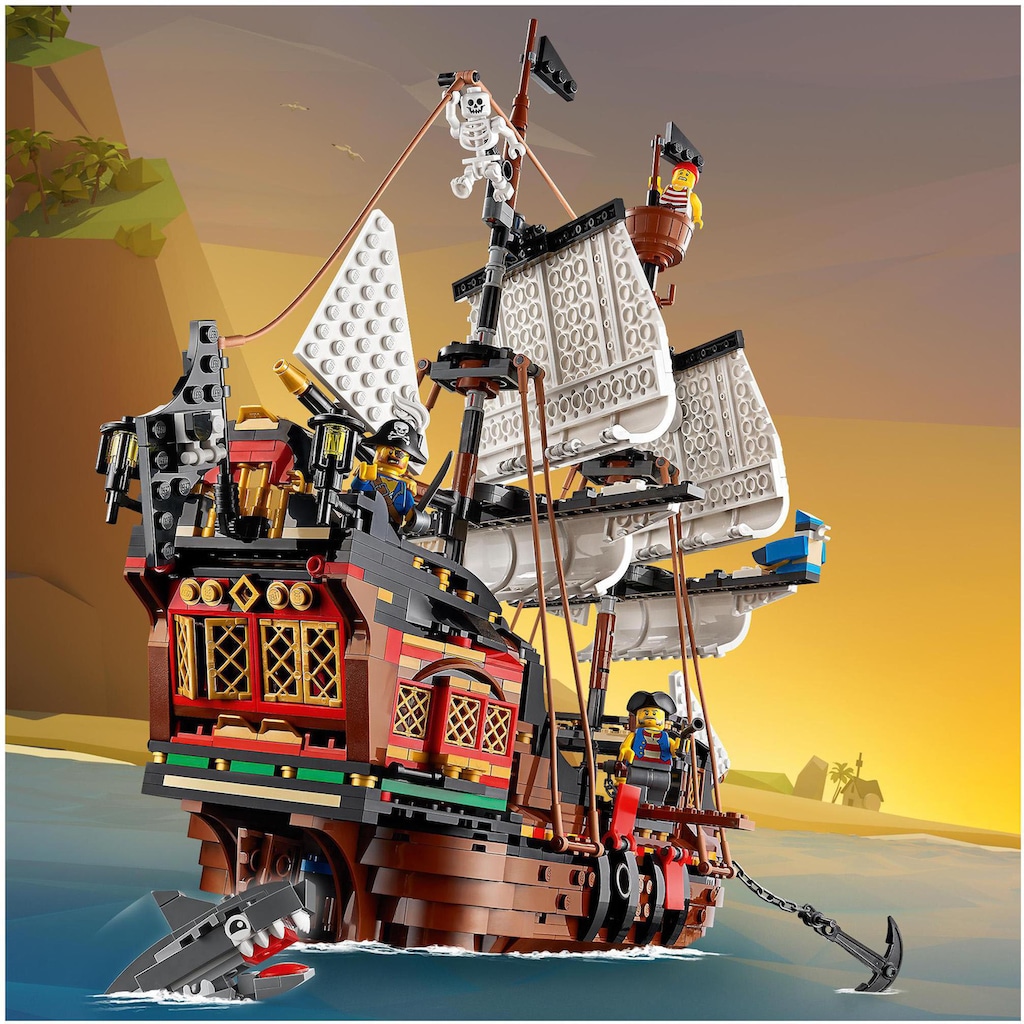 LEGO® Konstruktionsspielsteine »Piratenschiff (31109), LEGO® Creator 3in1«, (1264 St.), Made in Europe