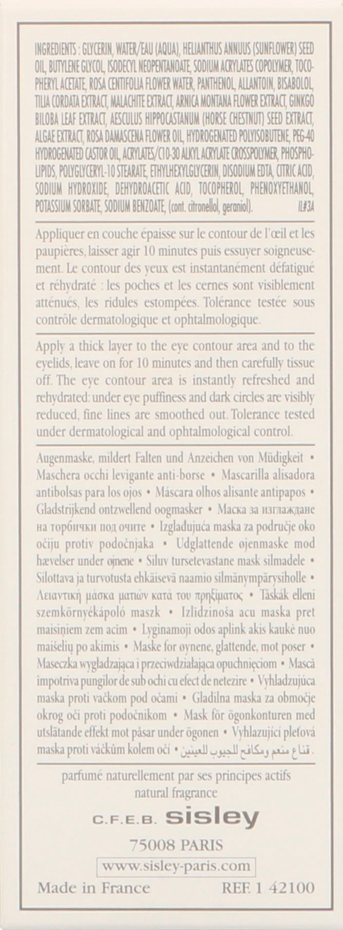 3. Bild von sisley Gesichtsmaske »Eye Contour Mask«
