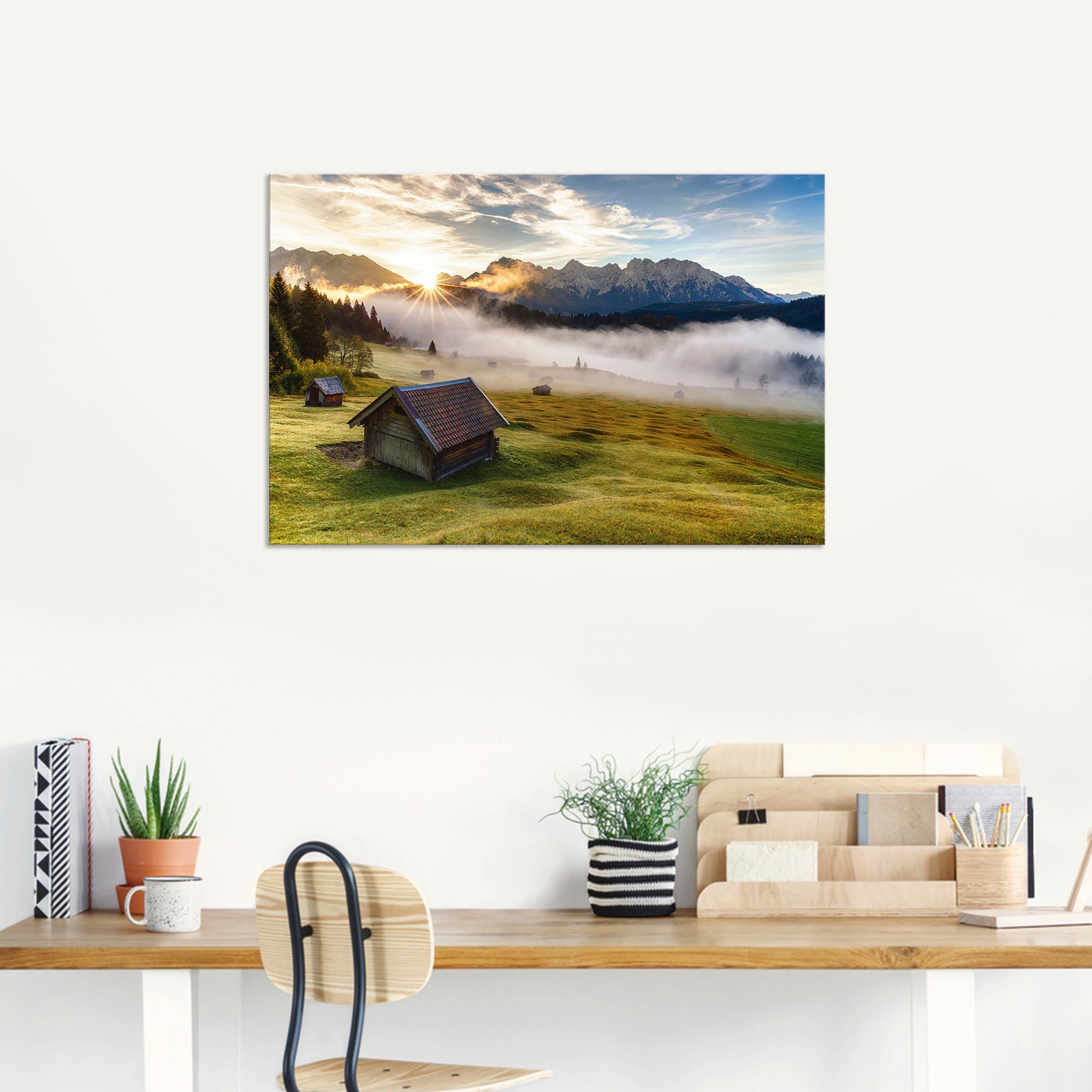 Artland Wandbild "Herbst in Bayern" Berge & Alpenbilder 1 tlg. als Alubild, günstig online kaufen