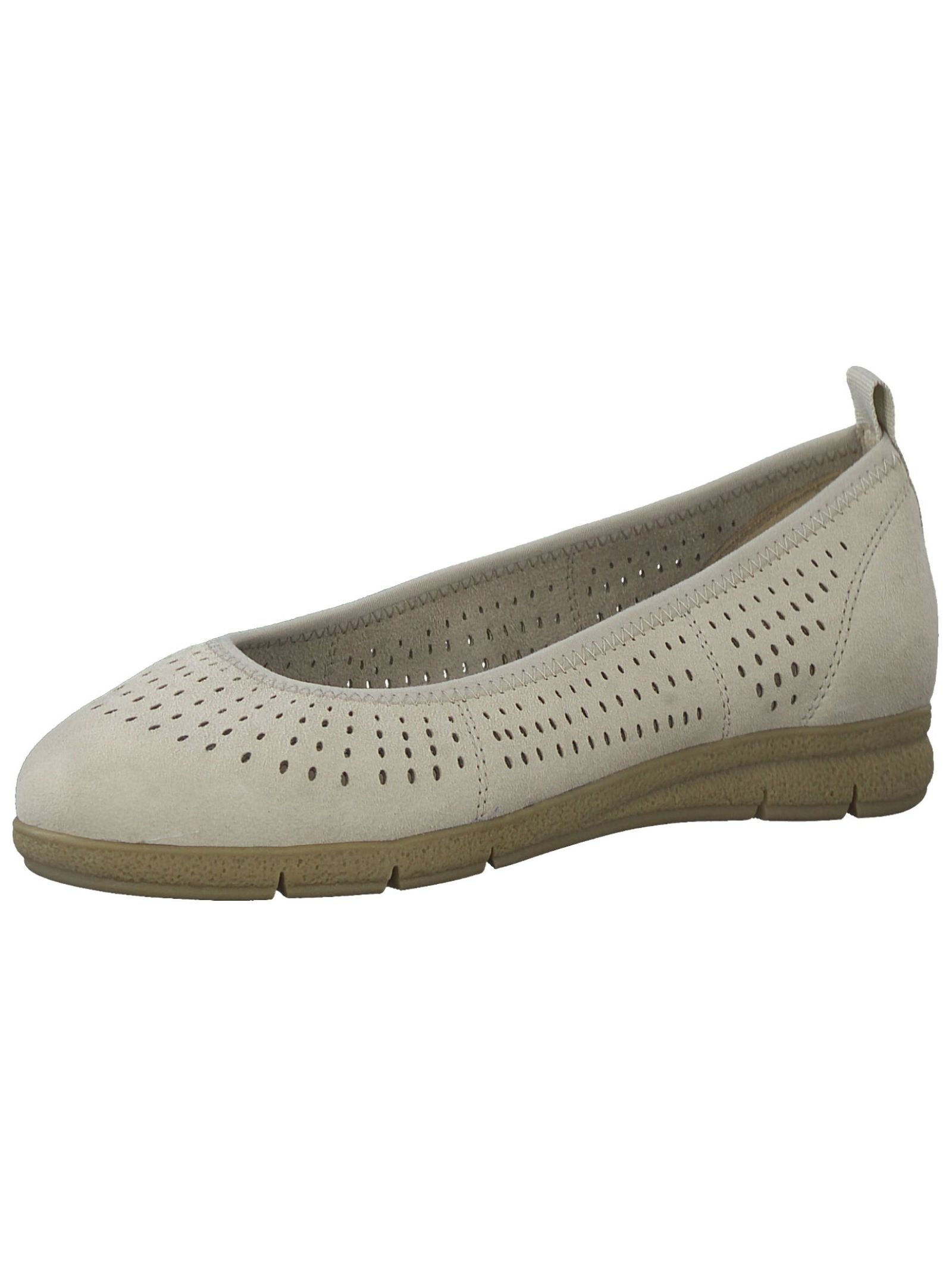 TAMARIS Ballerina »Ballerinas Leder« Beige 37 37 Verschluss: Schlupfschuh