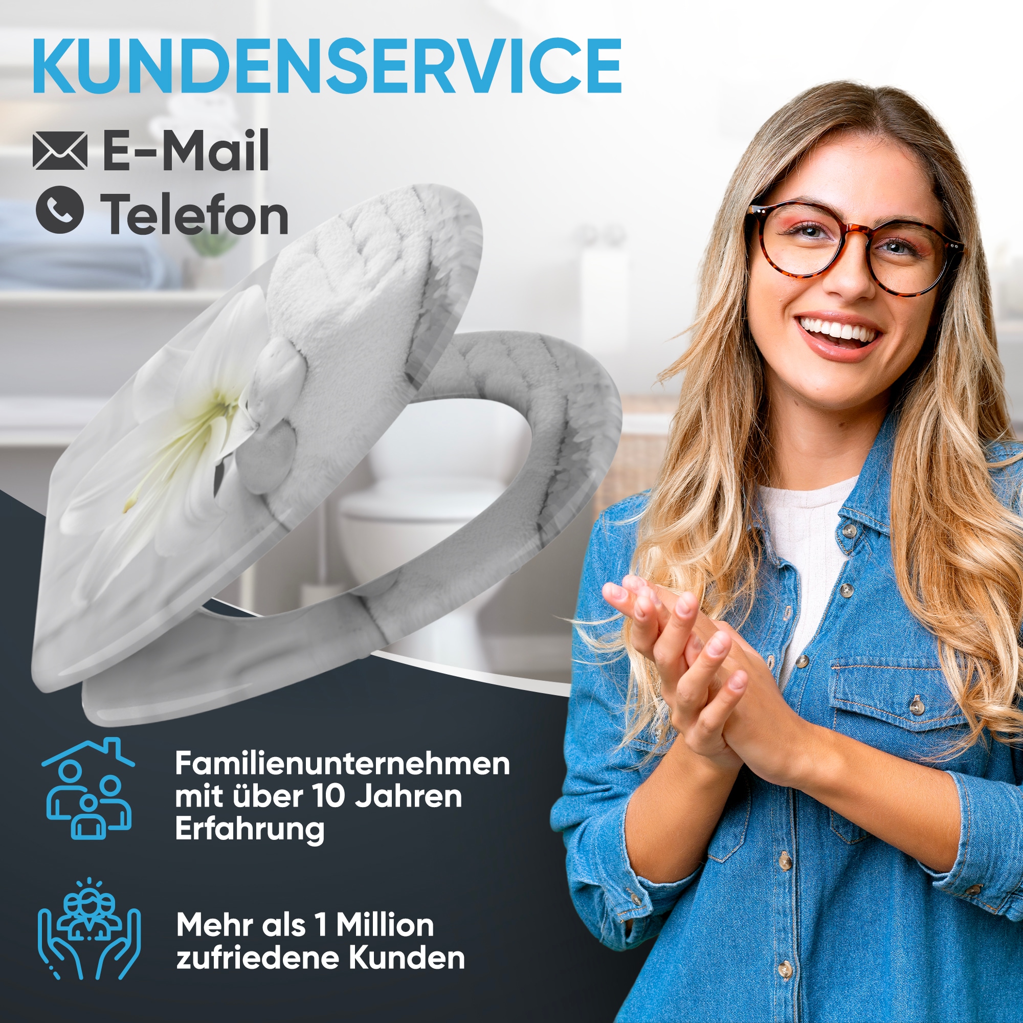 Sanilo WC-Sitz »Good Feeling mit Absenkautomatik & Quick Release« Premium Toilettendeckel, abnehmbar, leichte Montage von oben
