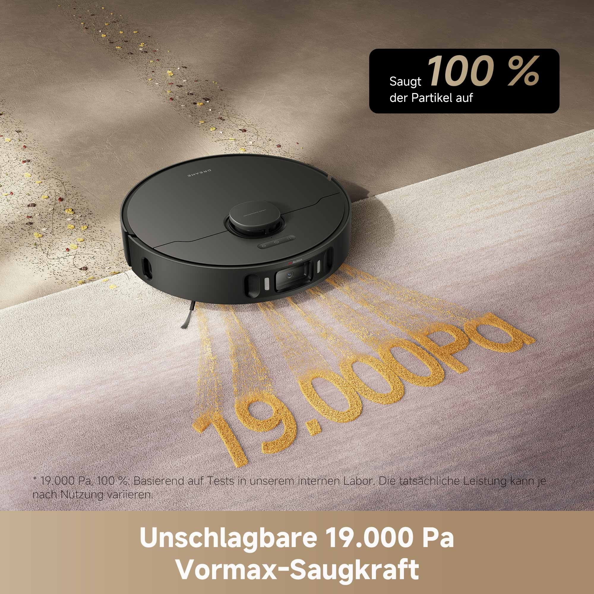 Dreame Saugroboter »L40 Ultra AE mit Wischfunktion«, 19.000Pa Saugkraft, Moppreinigung, KI-gestützte Hinderniserkennung