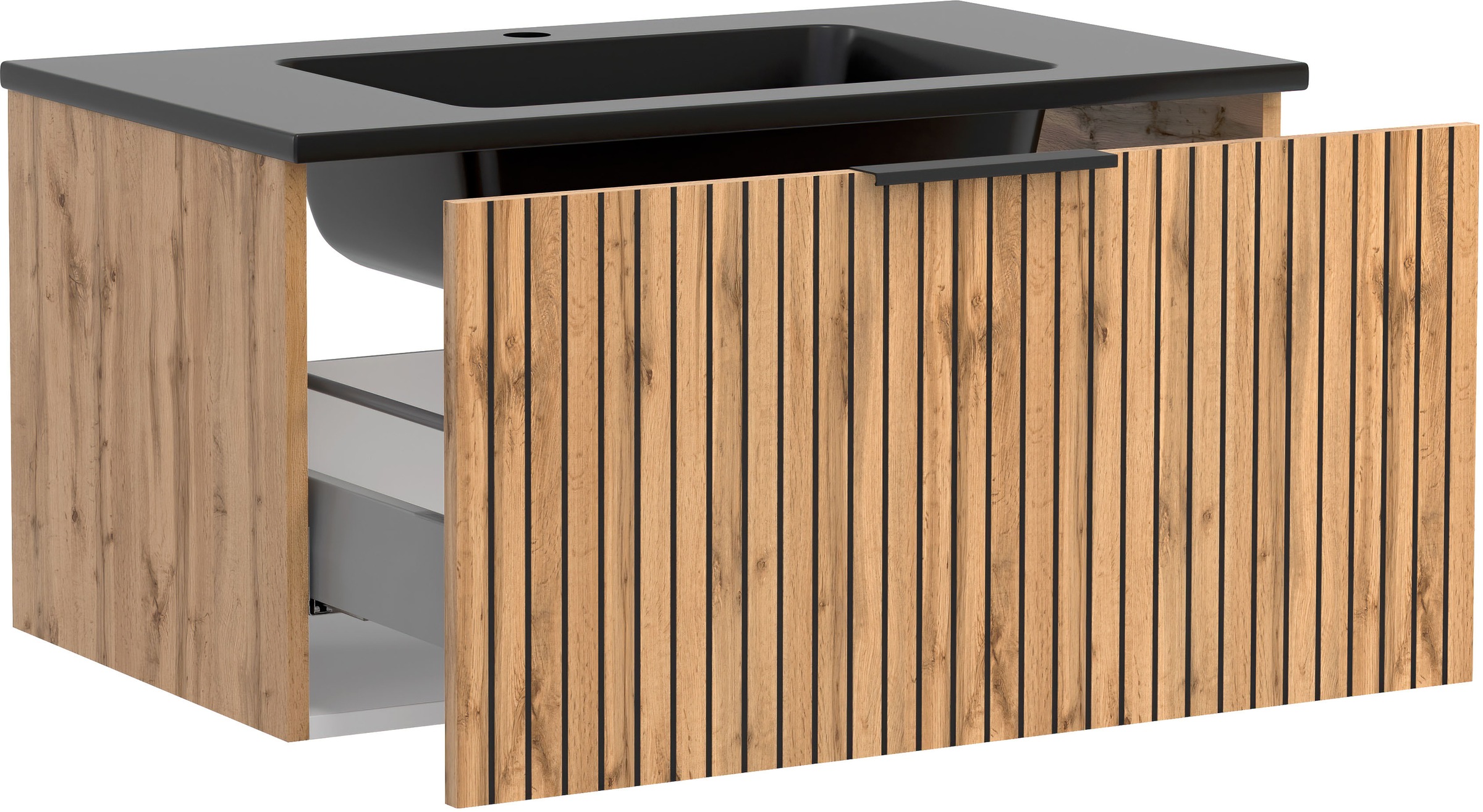 welltime Badmöbel-Set »Welltime, Carlton Waschtisch-Set, 80 oder 120 cm, gestreift«, (2 St.)