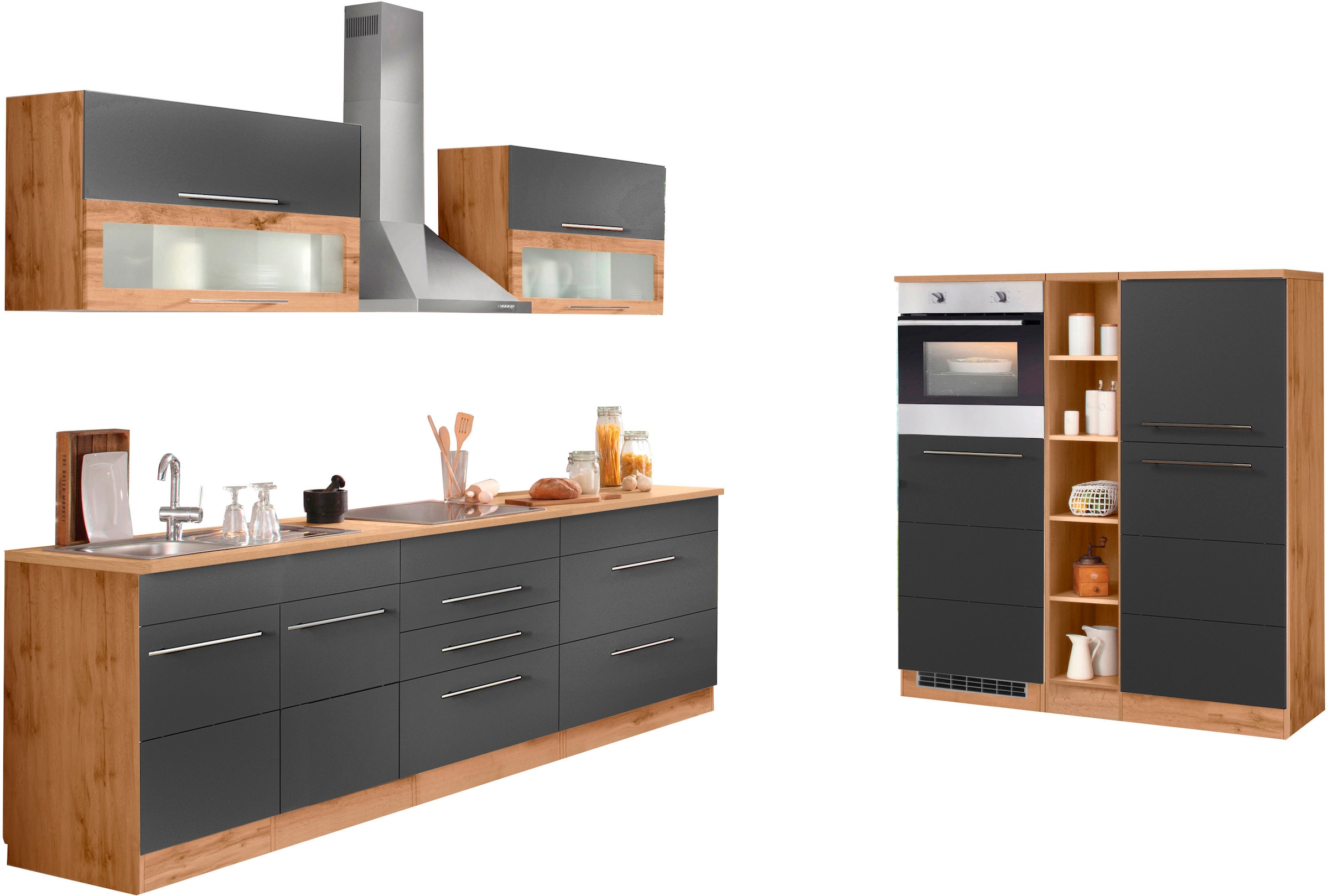 KOCHSTATION Küchenzeile »KS-Wien« Breite 430 cm, wahlweise mit E-Geräten un günstig online kaufen