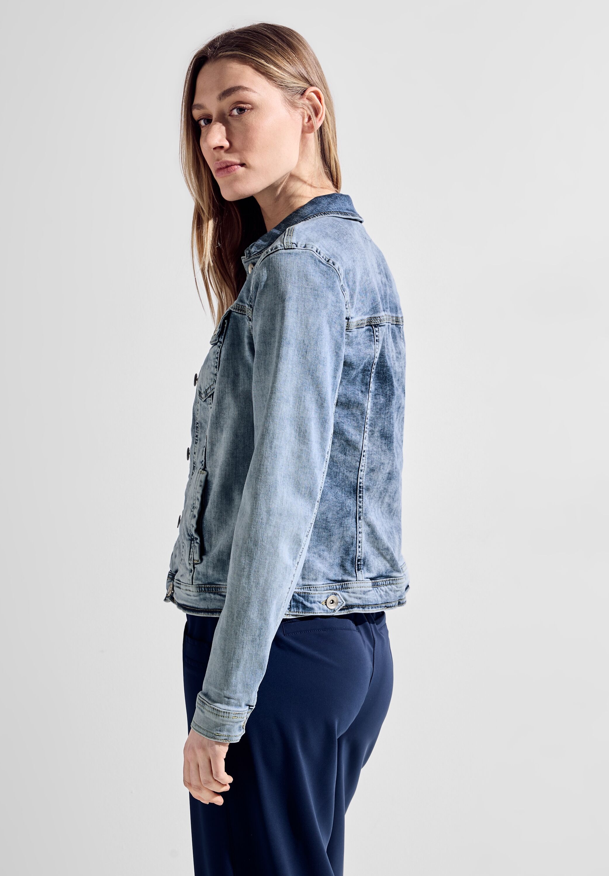 Cecil Jeansjacke, ohne Kapuze, mit Knopfleiste