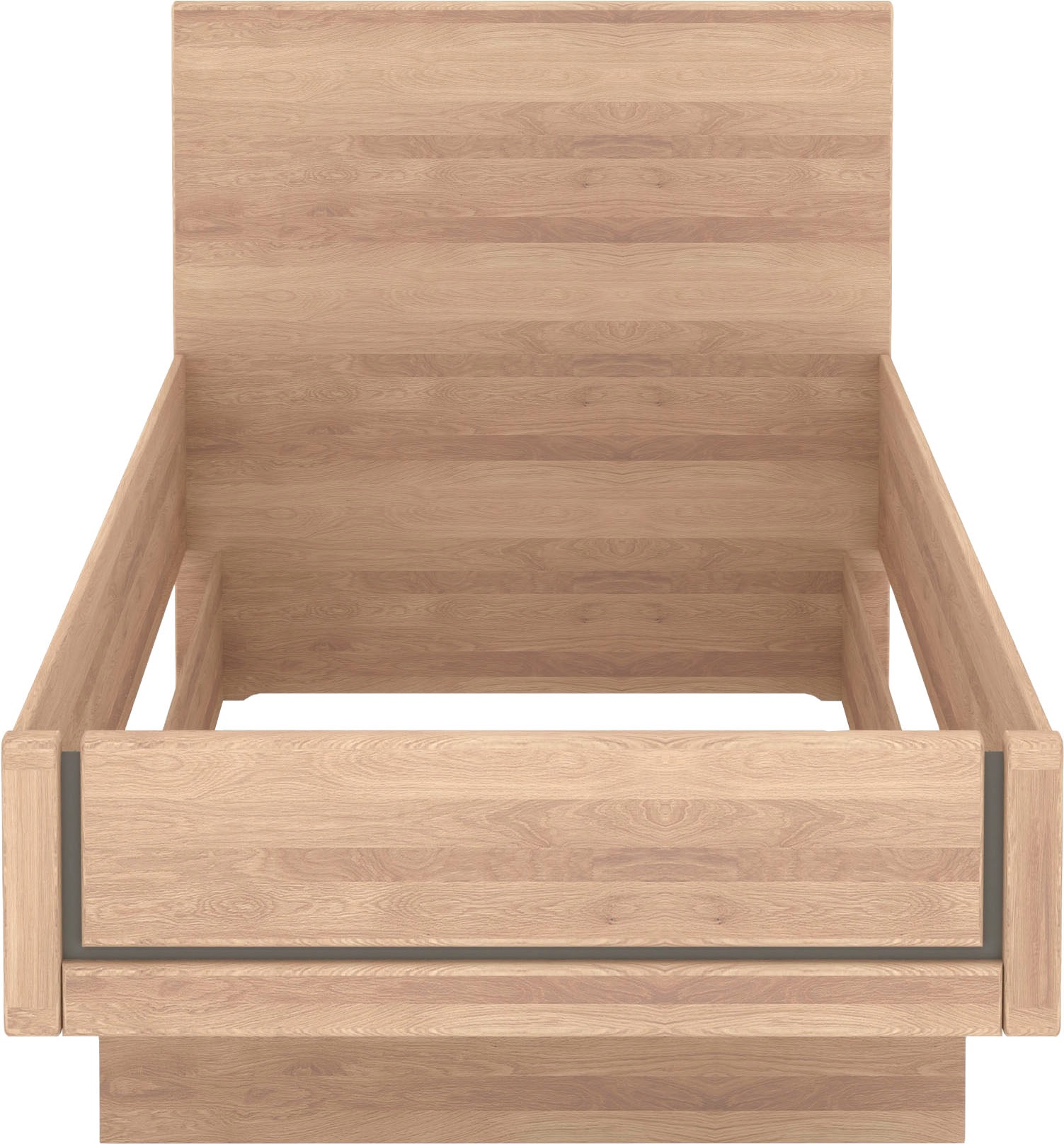 Musterring Holzbett »Sorrent, Bettgestell, Bettrahmen, teilmassiv Eiche«, (MADE IN GERMANY), Eiche teilmassiv, Liegehöhenverstellung, Stollenfußteil