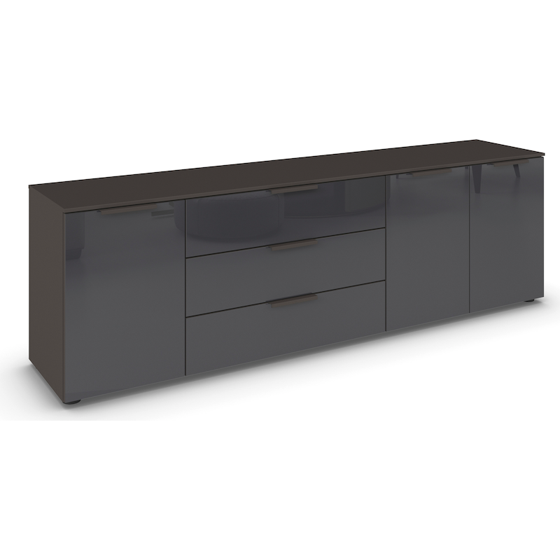 RAUCH Kombikommode »Kommode Türkommode Sideboard Kombikommode FLIPP mit Glasfront« Breite 200 cm mit 2 Einlegeböden, 3-türig mit 3 Schubladen und...
