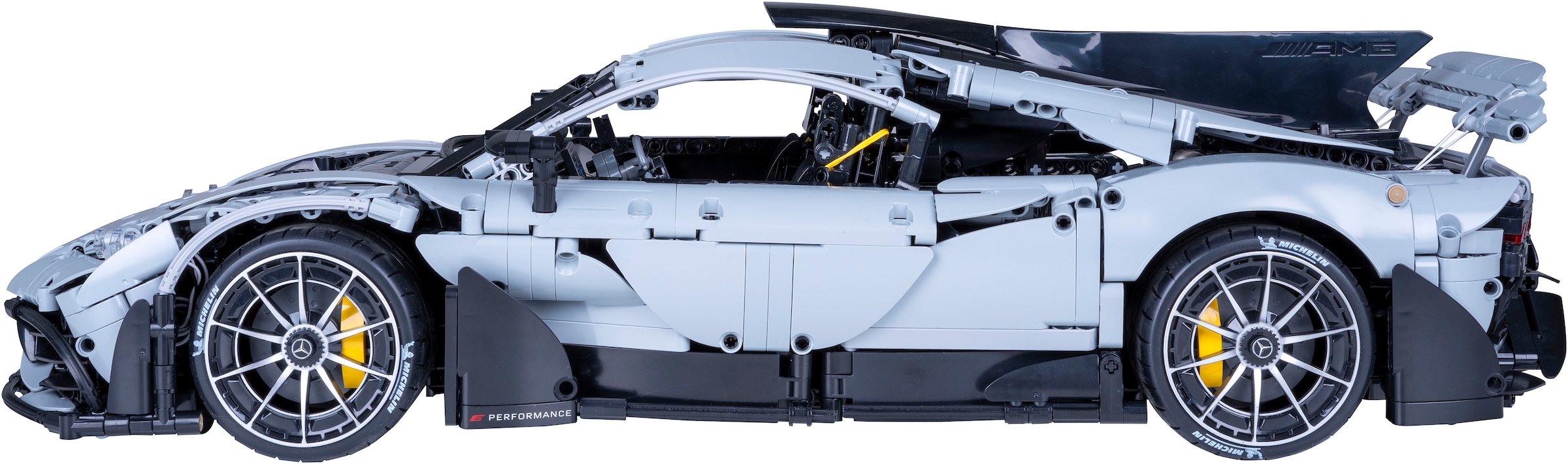 Jamara RC-Auto »CaDA, Mercedes-AMG ONE 1:8 grau 2,4GHz Bricks«, (3295 tlg.), mit LED Licht