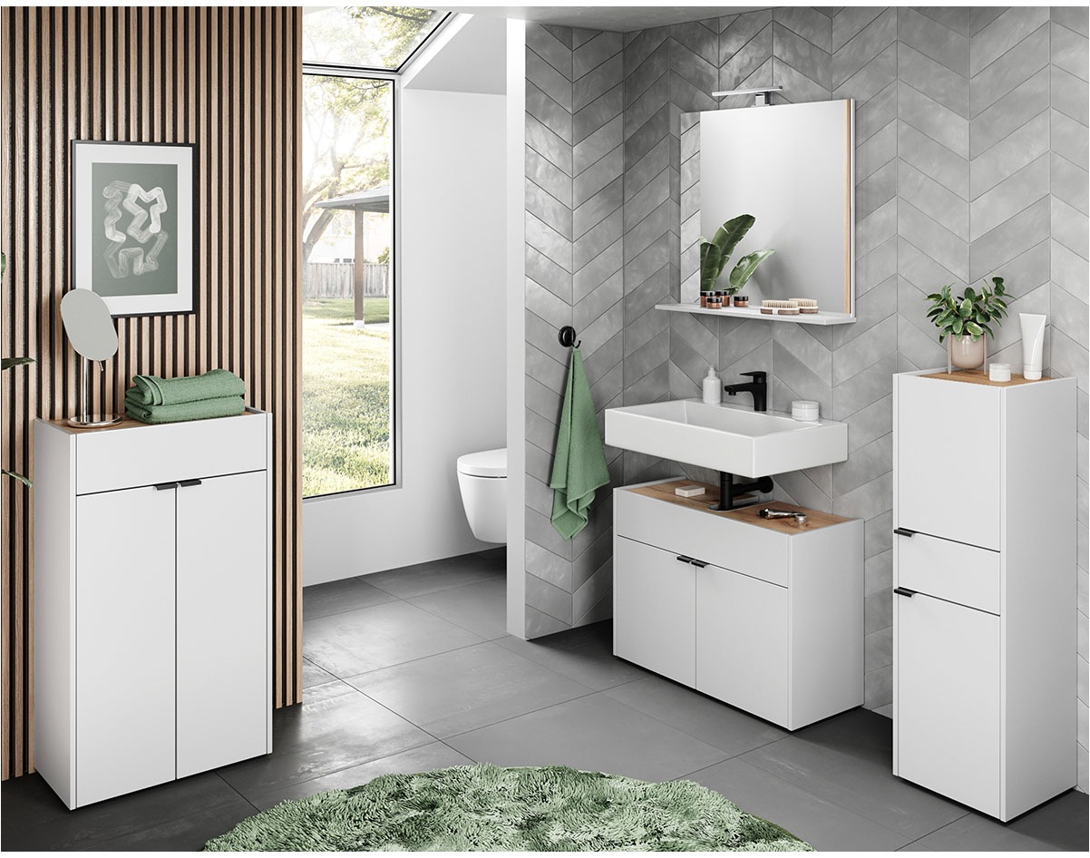 GERMANIA Badmöbel-Set »Ameca«, (4 St.), Badezimmer-Set aus Waschbeckenunter günstig online kaufen