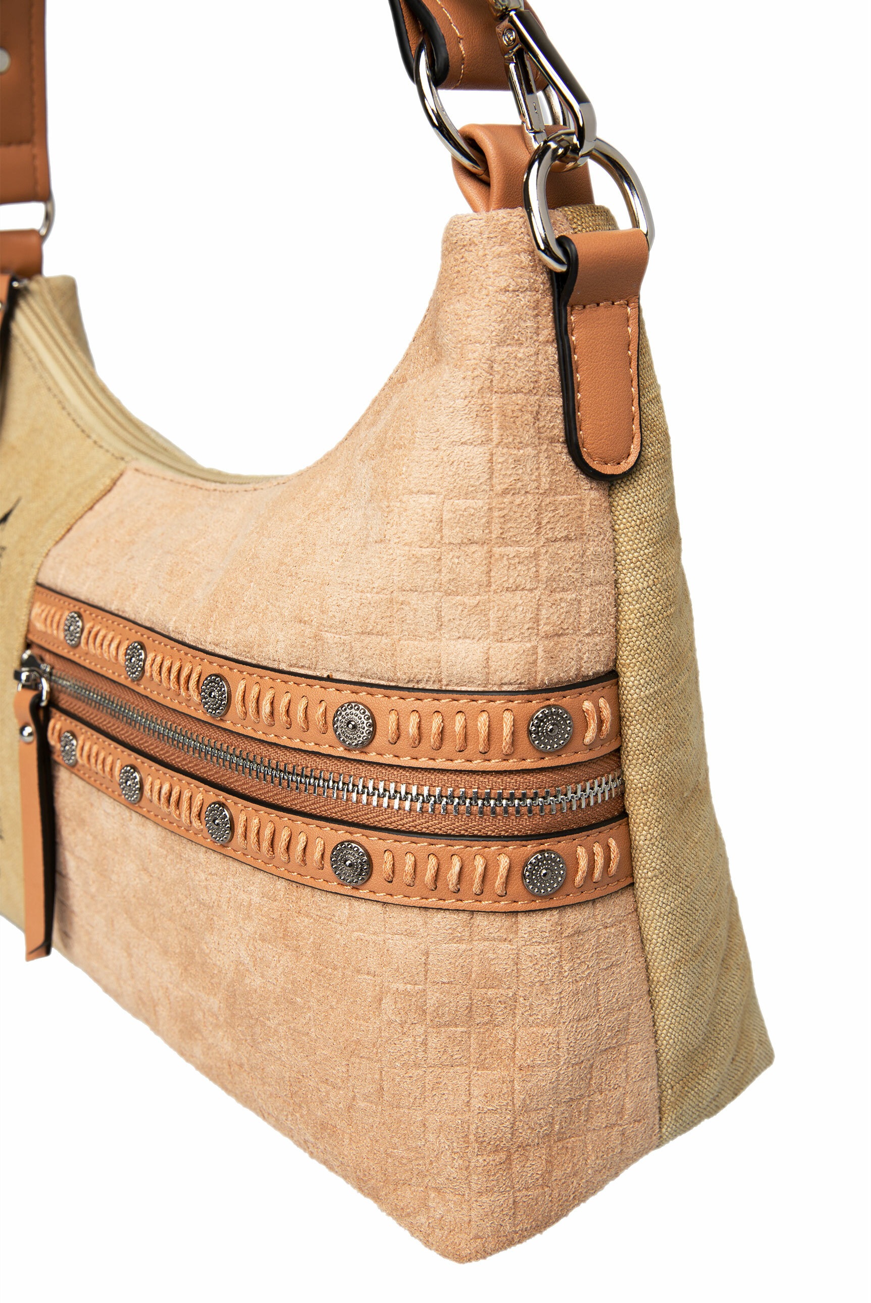 SOCCX Schultertasche, mit RV-Fach auf der Rückseite