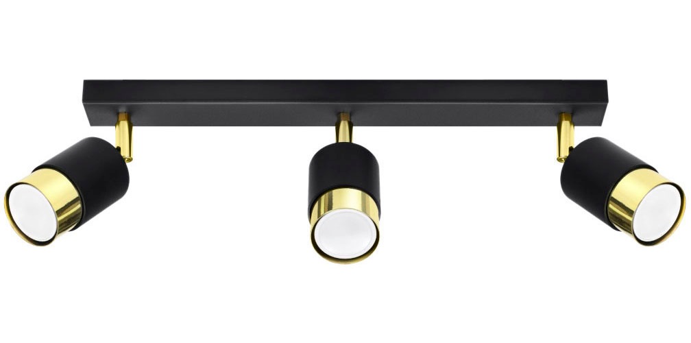 SOLLUX lighting Deckenleuchte »NERO«, 3 flammig, Leuchtmittel GU10   ohne L günstig online kaufen