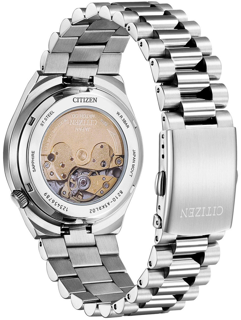 Citizen Automatikuhr »Tsuyosa«, Armbanduhr, Damenuhr, Herrenuhr, Edelstahlarmband, Saphirglas, Datum